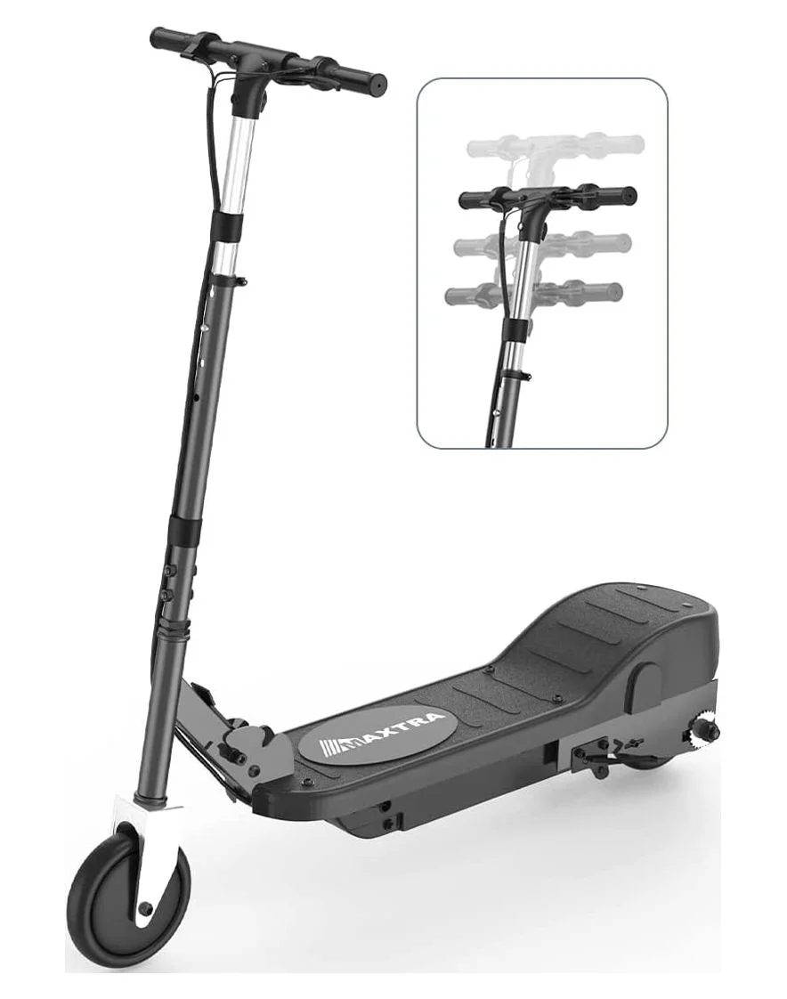 Maxtra Scooters E100 Electric Scooter for Kids Ages 6-12 - Up to 10 Mph, Foldable and Adjustable Handlebar - Womvr