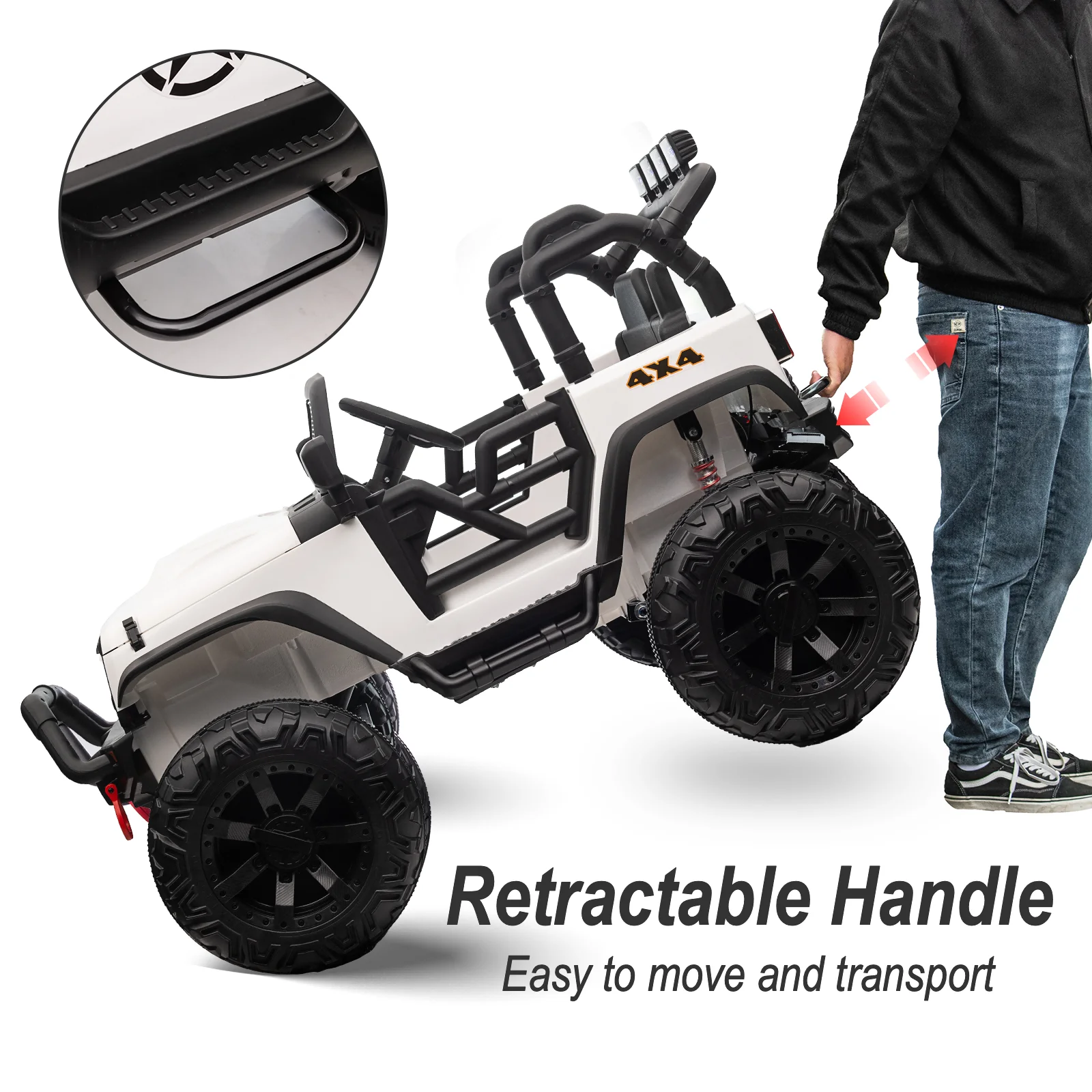 Hikiddo 24V Kids Ride on Truck, 2 Seater Powered Ride on Toy Car with Remote - Womvr