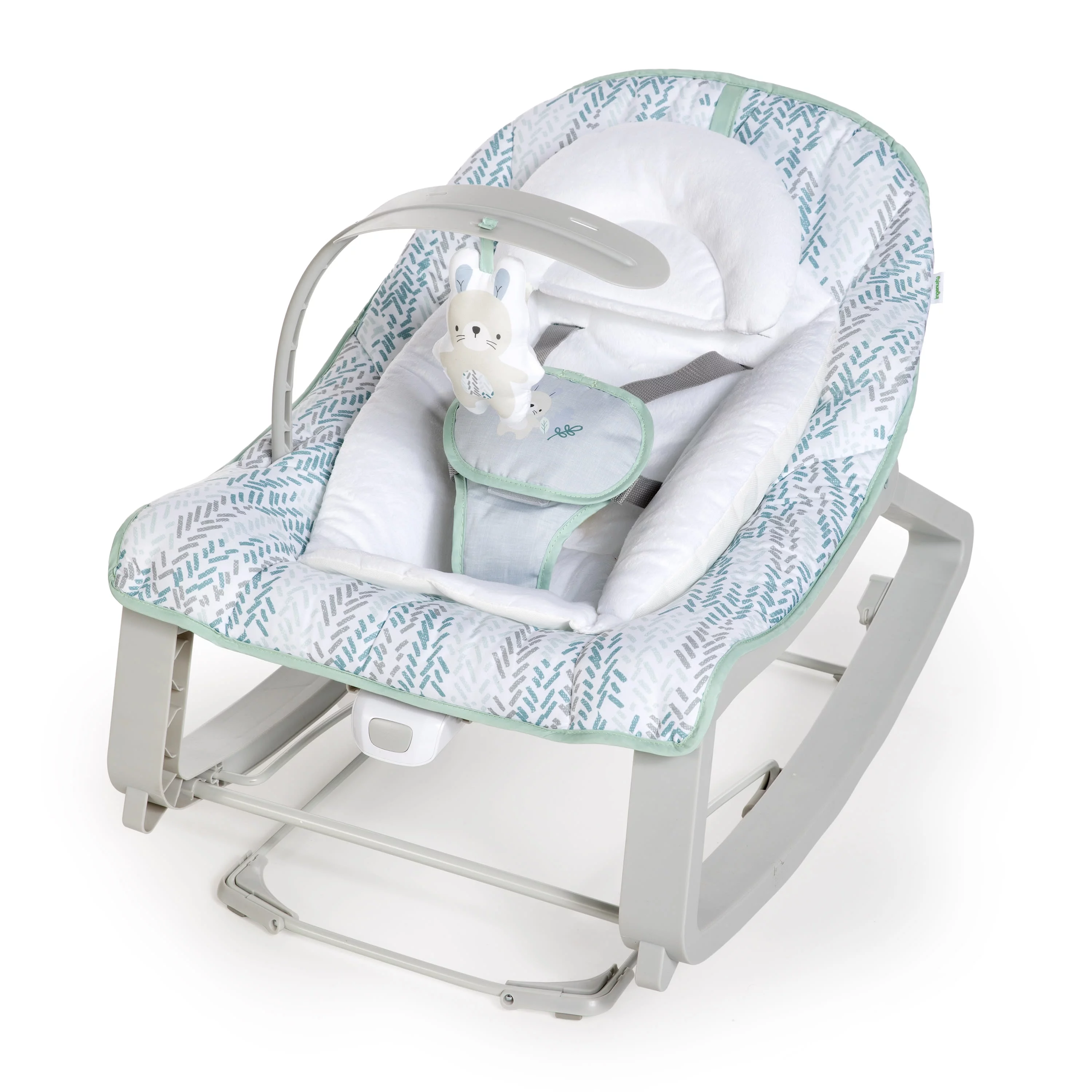 Ingenuity Keep Cozy 3-in-1 Vibrating Infant & Toddler Baby Bouncer and Rocker Chair, Gray - Womvr