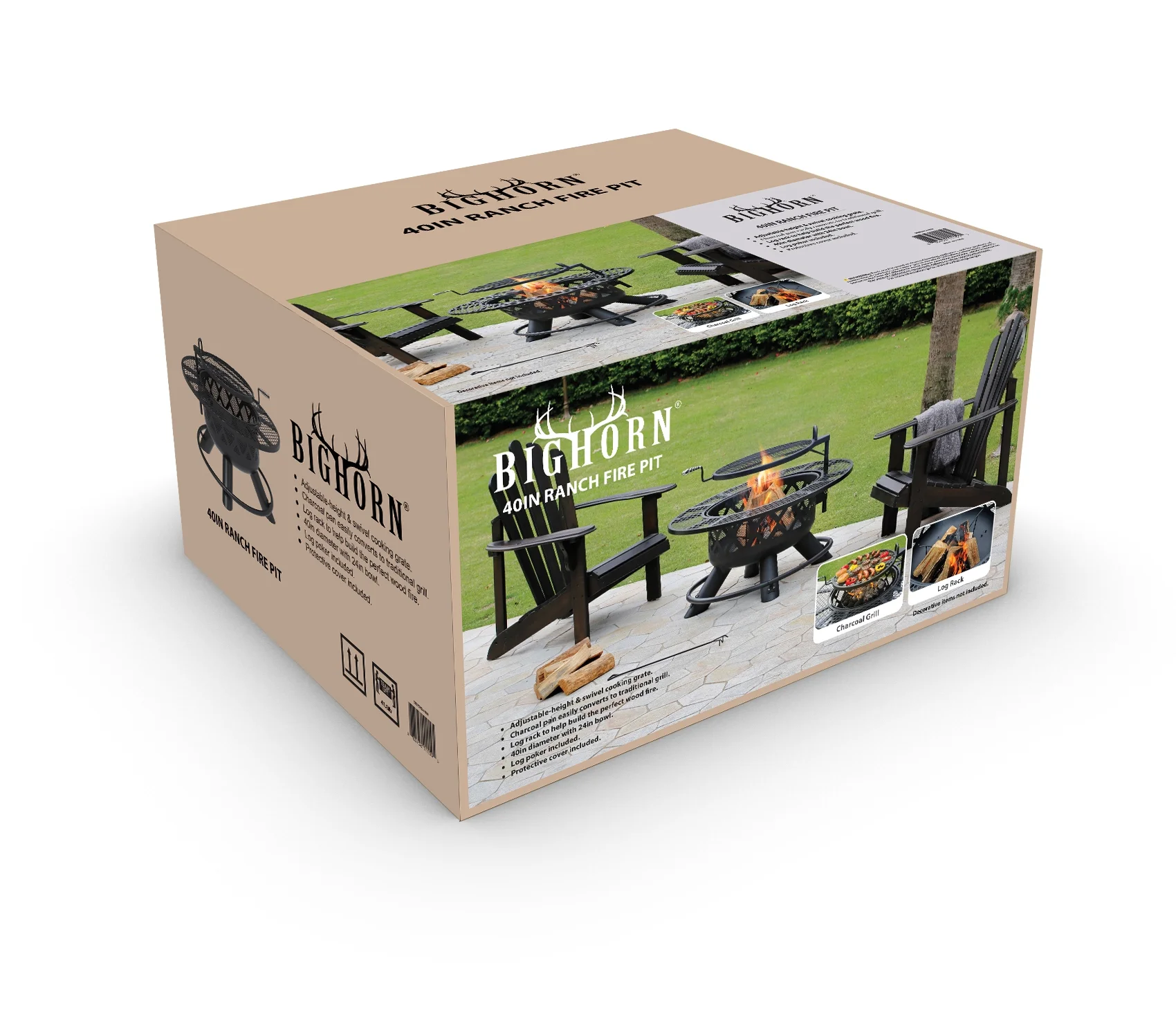 Big Horn 40in Ranch Fire Pit - Womvr