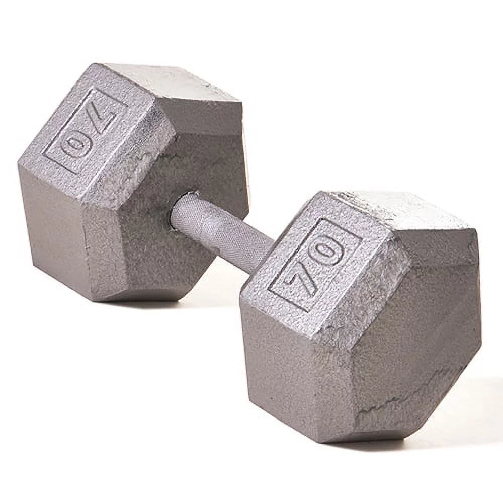 Champion Barbell?l Solid cast-iron Hex Dumbbell 3 -100lbs (SOLD INDIVIDUALLY) - Womvr