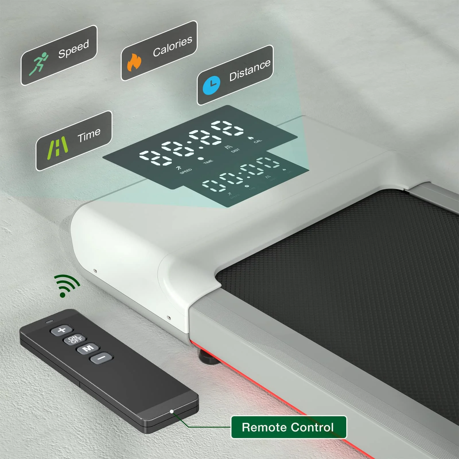 SSPHPPLIE SupeRun Walking Pad 300lb, 40*16 Walking Area Under Desk Treadmillwith Remote Control ,2 in 1 Portable Walking Pad Treadmill for Home/Office/Exercise(White) - Womvr