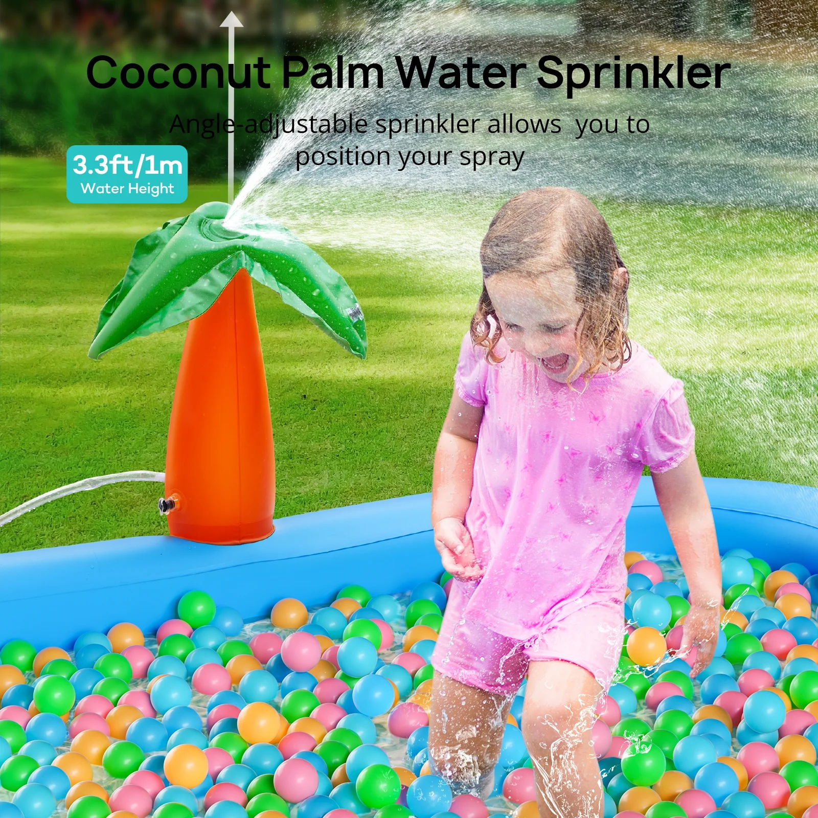 Sable Inflatable Pool, 95 x 75 x 40in Rectangular Swimming Pool for Toddlers, Kids, Family, Above Ground, Backyard, Outdoor - Womvr