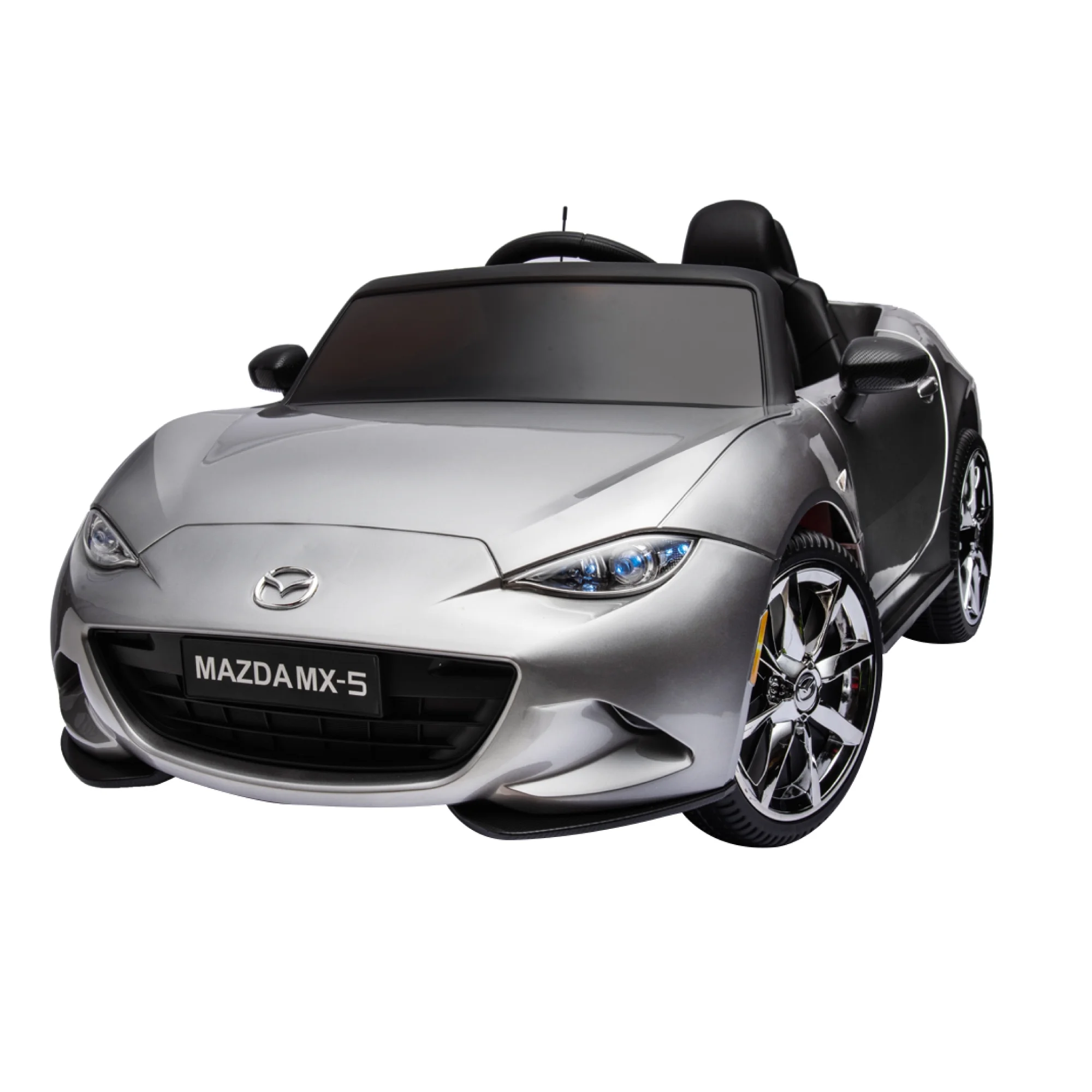 12V Ride On Powered Wheels Car Mazda Licensed MX-5 Electric Car for Kids w/ Parental Remote Control LED Lights Bluetooth Music - Womvr