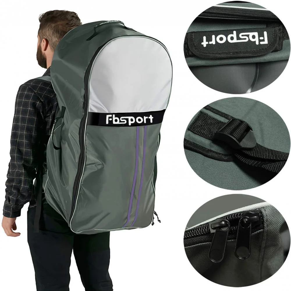 Fbsport 11ft Inflatable Paddle Board SUP, 6'' Thick W/Paddling Fins Pump & Accessories Pack, Green - Womvr