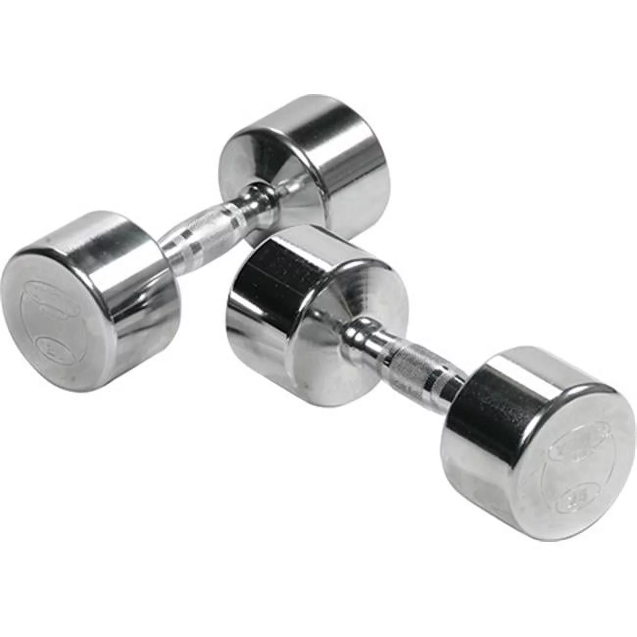 York Barbell 33031 Solid Steel Professional Chrome Dumbbell with Ergo Grip - 30 lbs - Womvr
