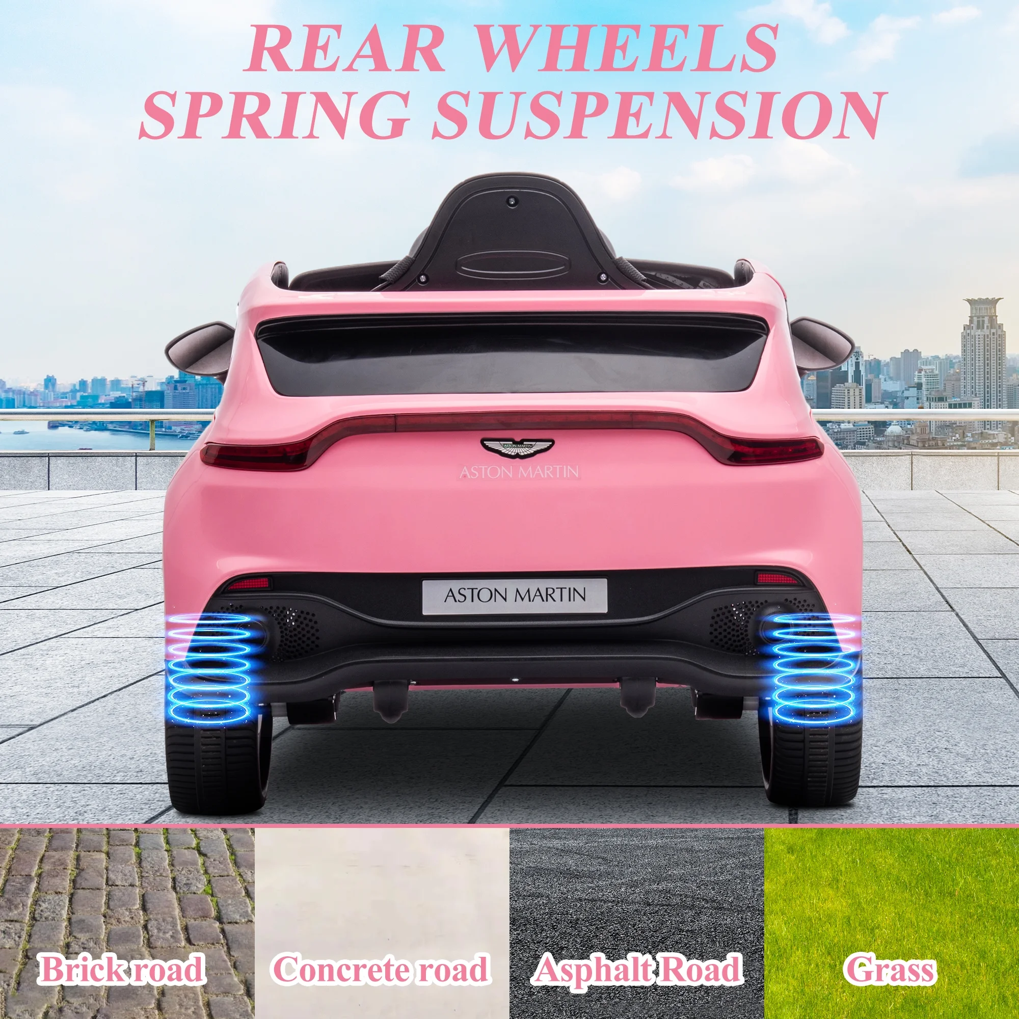 12V Ride on Car for Girls and Boys Licensed Mercedes Benz Electric Vehicle, MP3, Bluetooth, Ride On Toy for 3-5 Years Old, Red - Womvr