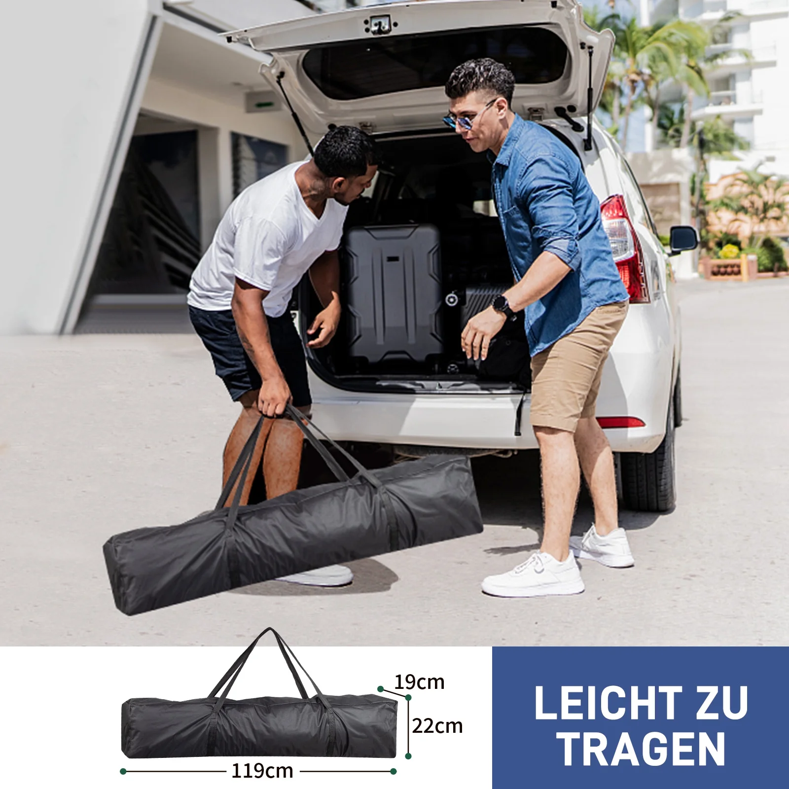 Zimtown 10ft x 10ft Base/8ft x 8ft Top Pop up Canopy Tent Instant Practical Waterproof Folding Tent with Carry Bag - Womvr