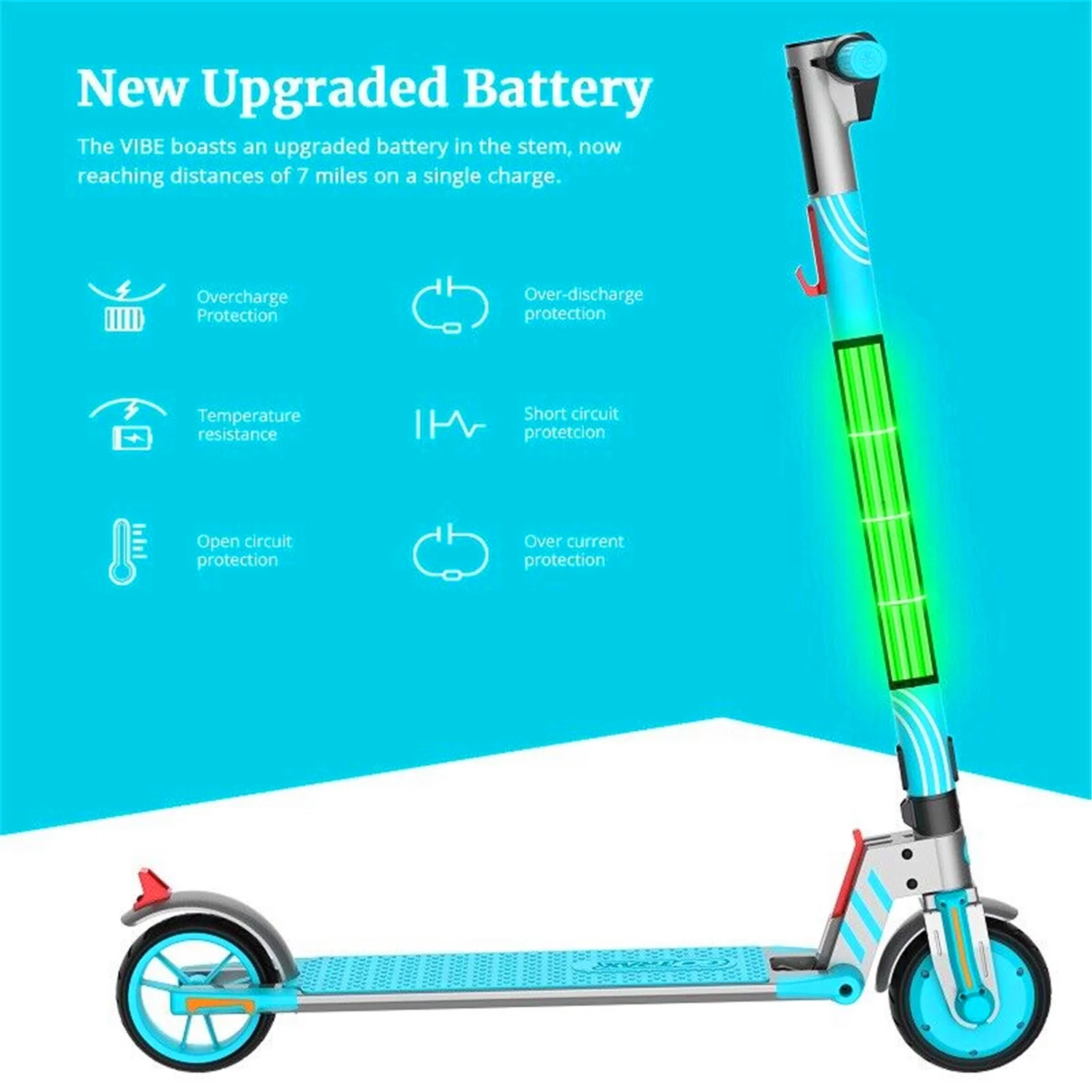 GOTRAX Vibe Electric Scooter for Kids Teens 8-15, 250W 6.5