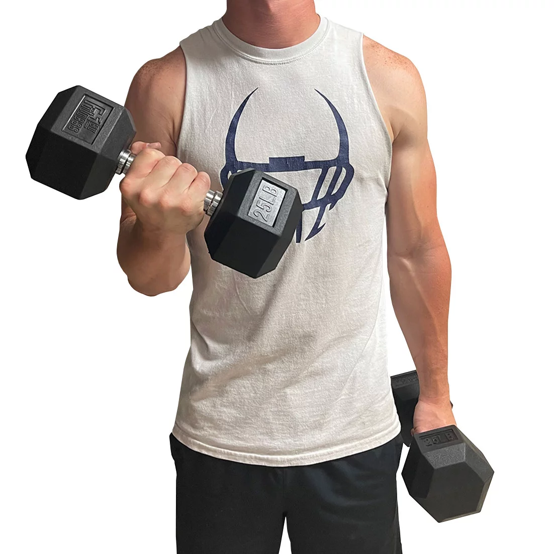 Fitness First Rubber Hex Dumbbell Pairs, 25 lbs. Pair - Womvr