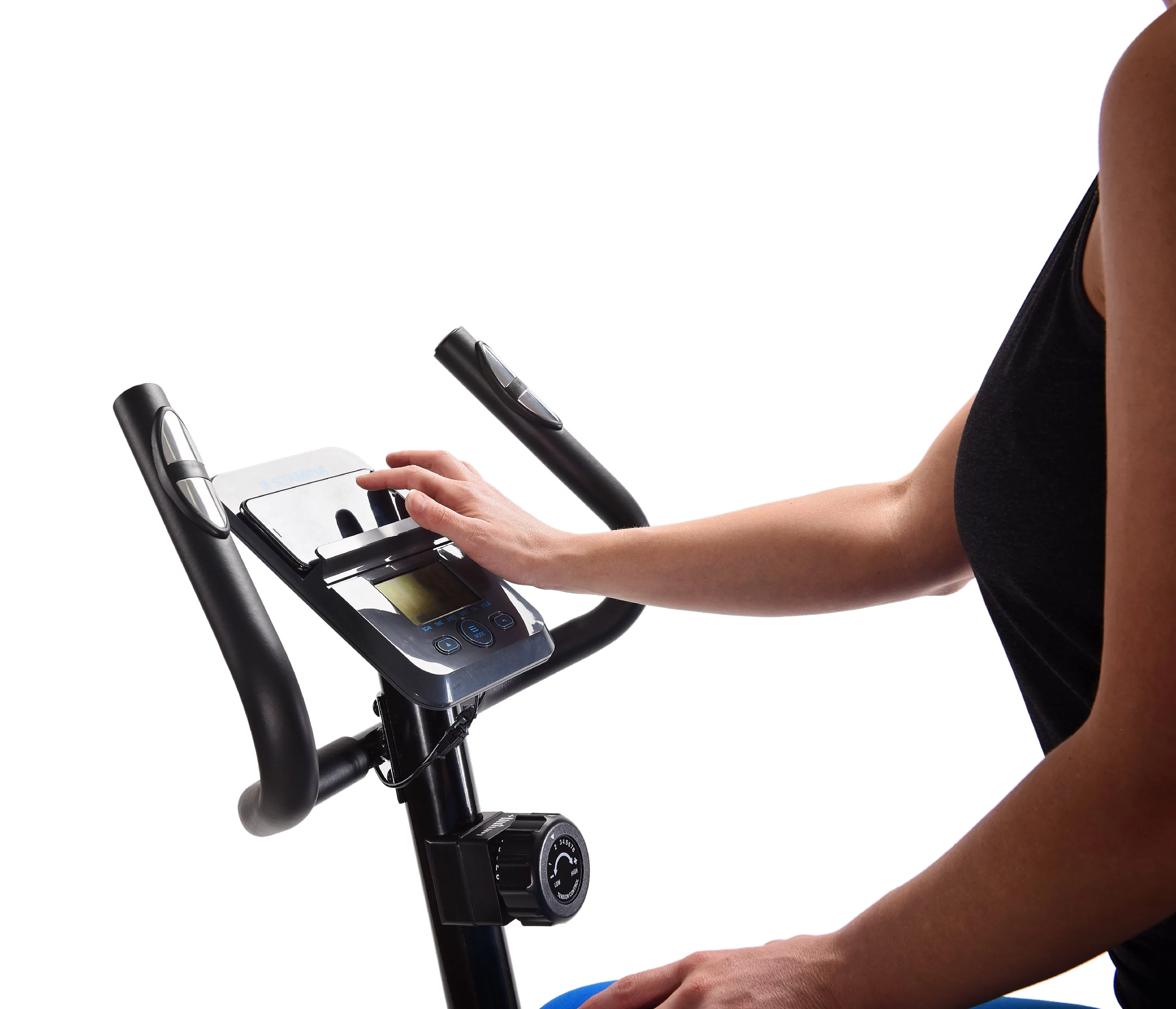 Stamina Upright Exercise Bike 1308, 8 Levels Magnetic Resistance, 300 lb. Weight Limit - Womvr