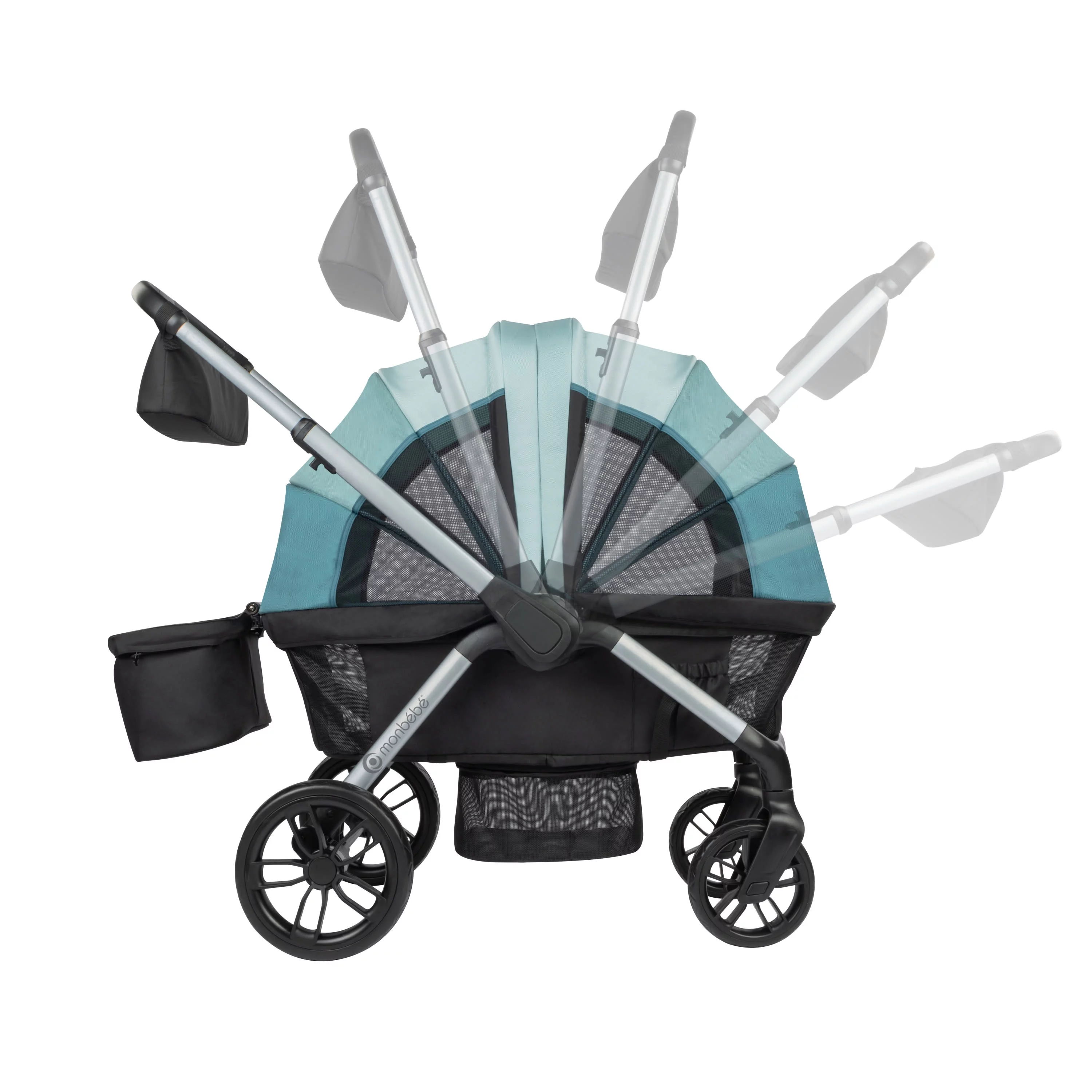 Monbebe Everyday Outings Wagon Stroller, Cobblestone Grey - Womvr