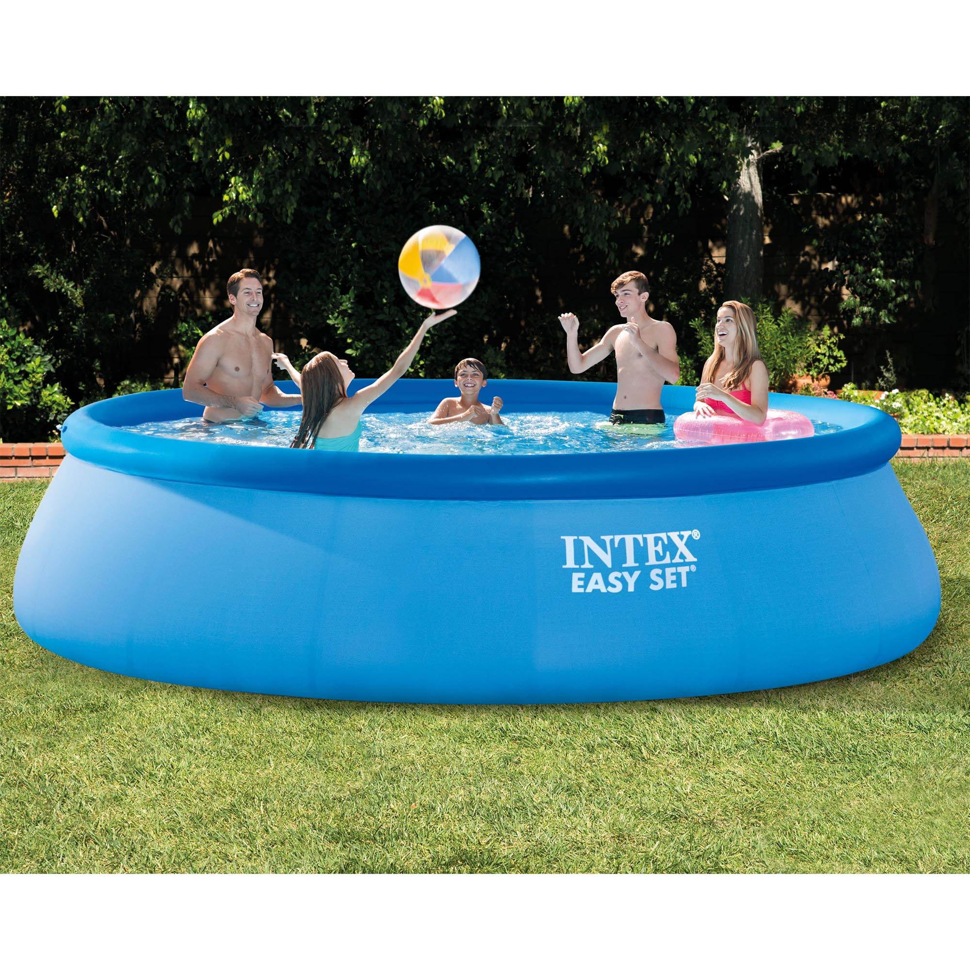 Intex 26165EH 15ft x 42in Easy Set Inflatable Above Ground Swimming Pool w/ Pump - Womvr