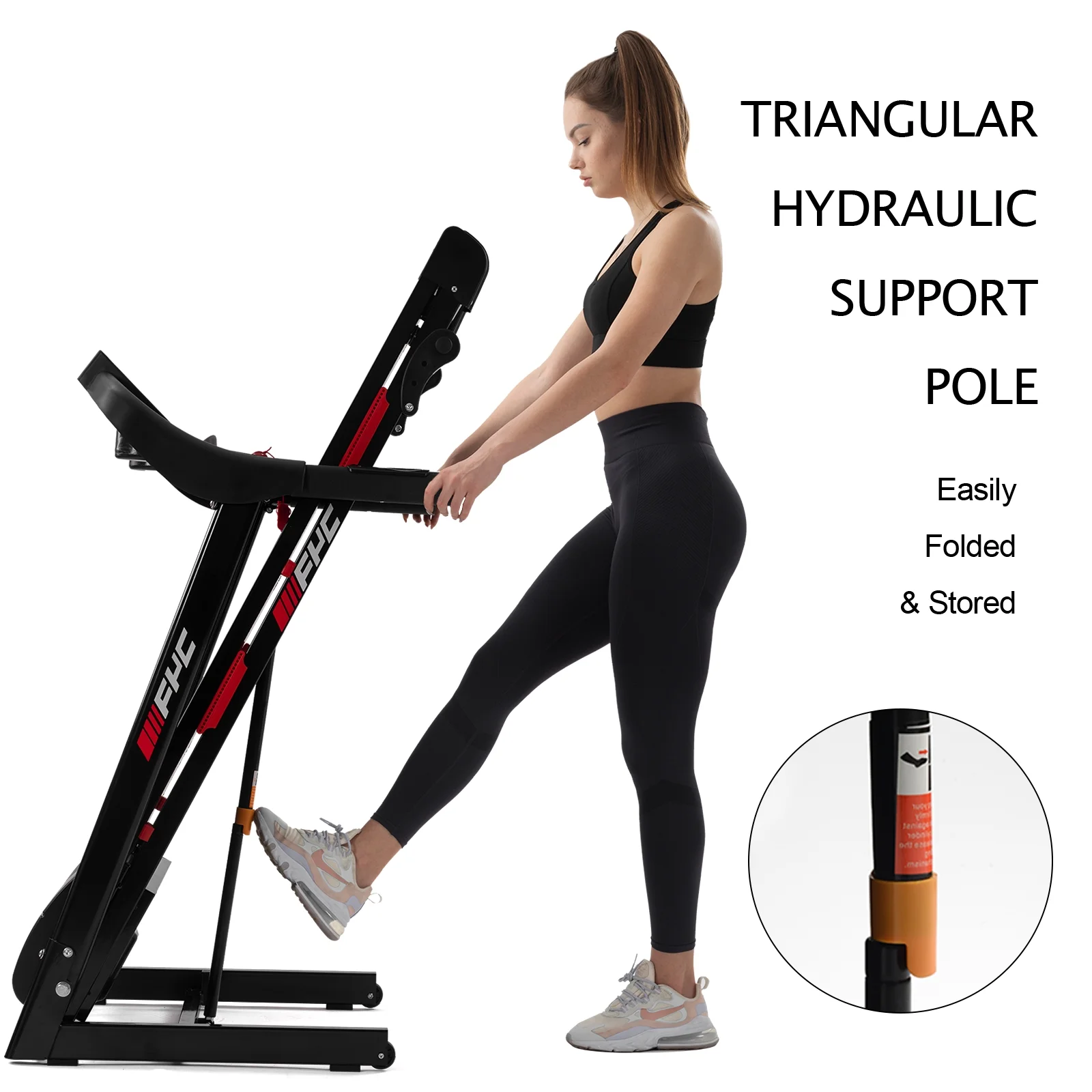 CIYOYO Folding Treadmills for Home, 3.5HP Electric Treadmill with Incline for Running Walking Jogging Exercise, 12 Preset Programs, 300LBS Max Whight - Womvr