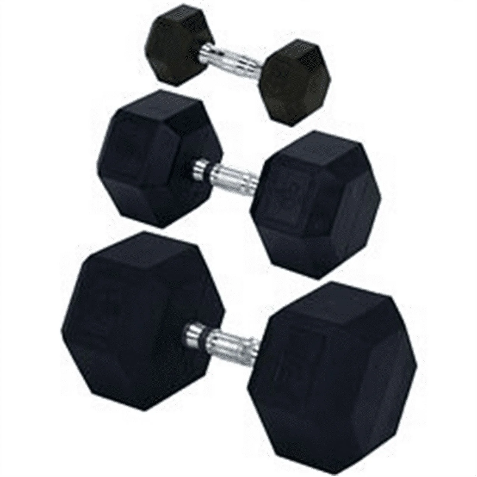 Champion Barbell Rubber Encased Solid Hex Dumbbell, sold individually - Womvr