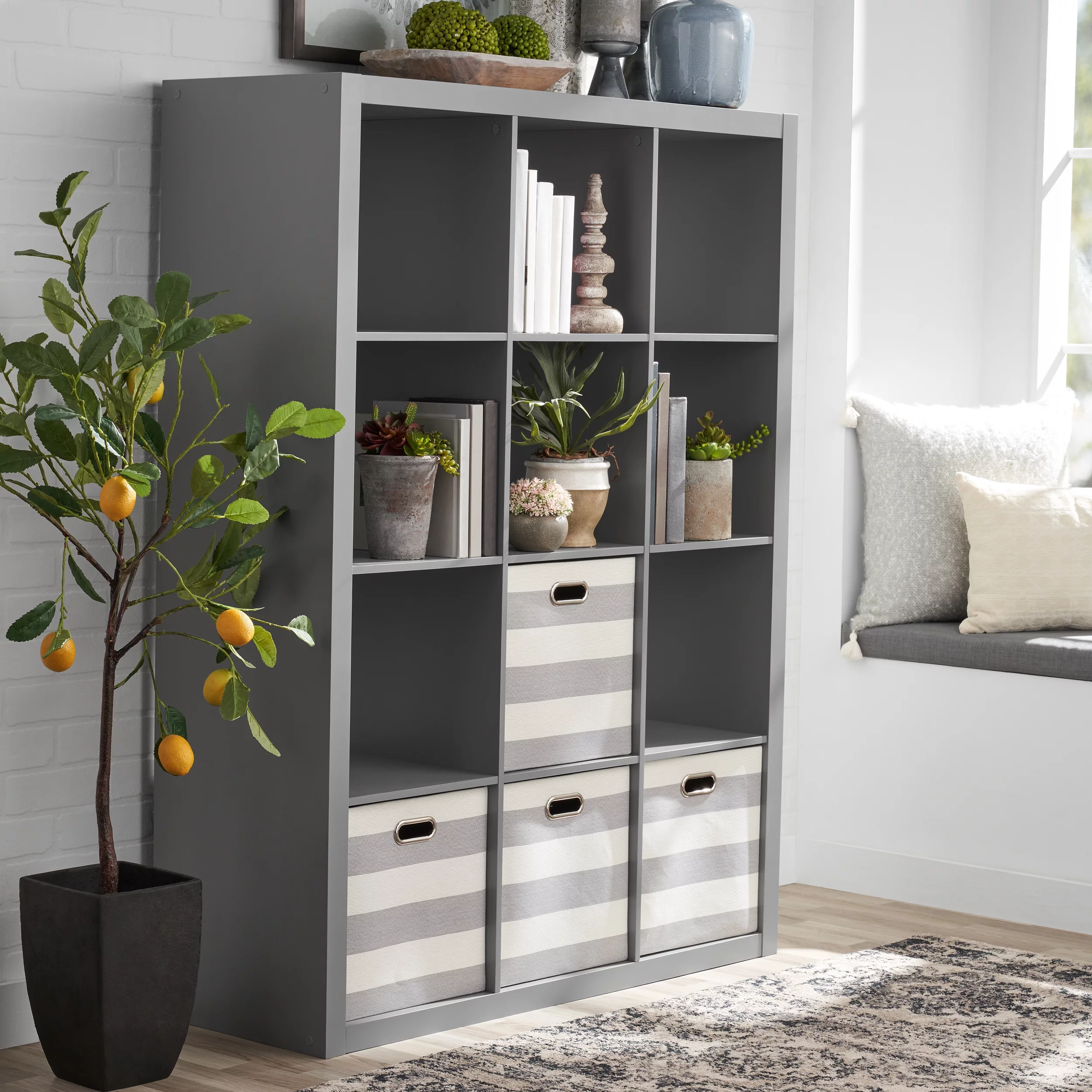 Better Homes & Gardens 12-Cube Storage Organizer, Natural - Womvr