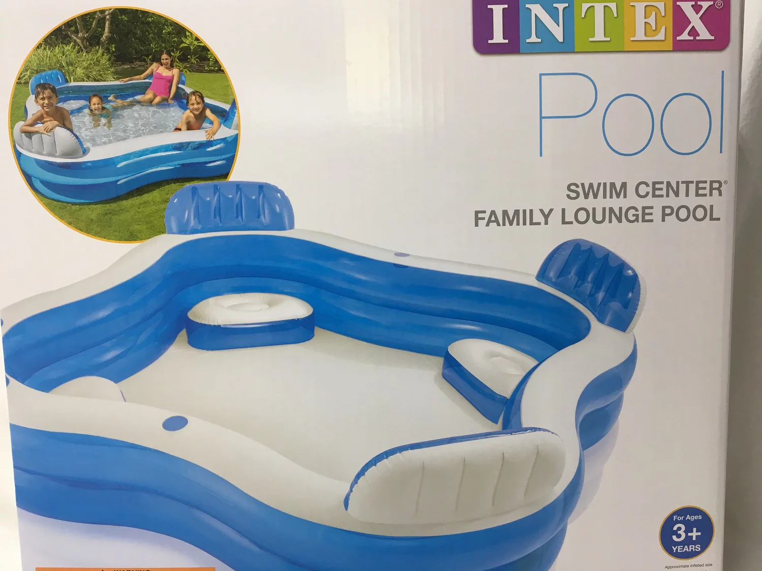 Intex 56475EP Swim Center Family Lounge Inflatable Pool 90