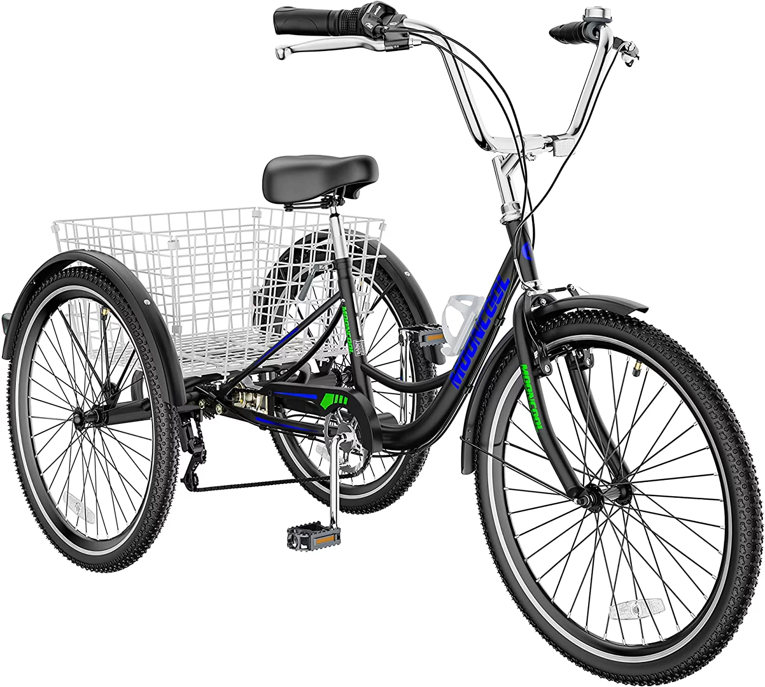 MOONCOOL Adult Tricycles, 3 Wheel 7 Speed Trikes, 20/24/26 inch Adult Trikes 3 Wheeled Bike with Basket for Seniors, Women, Men - Womvr