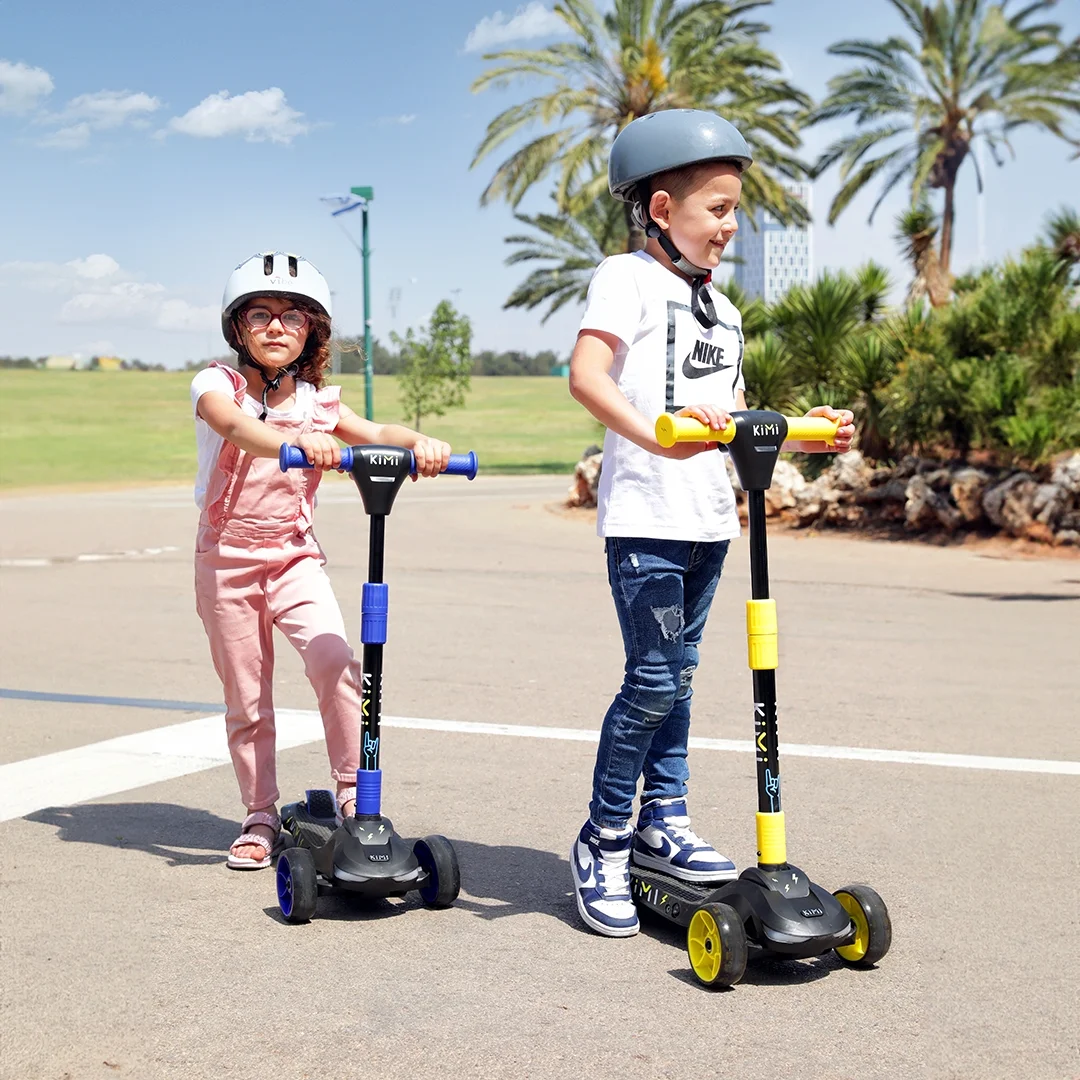Kimi Kids 3-Wheel Electric Scooter, Ages 2-9, 5Mph, Lights, 10 Miles Range - Womvr