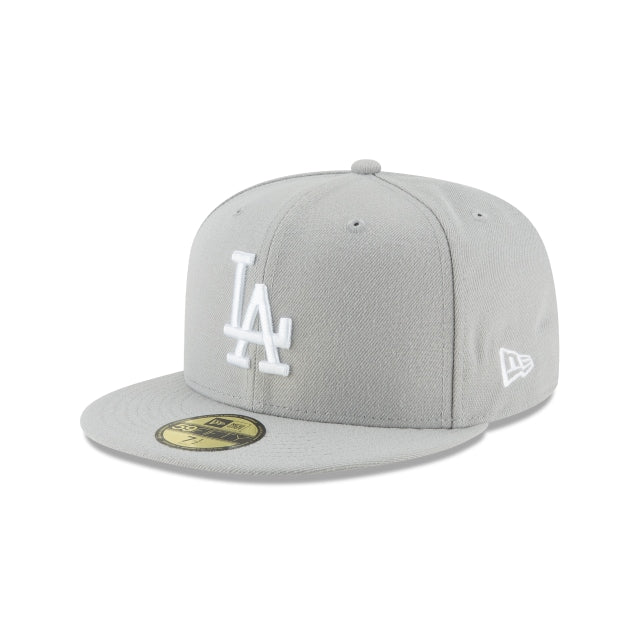 Los Angeles Dodgers Gray Basic 59FIFTY Fitted Hat - Womvr