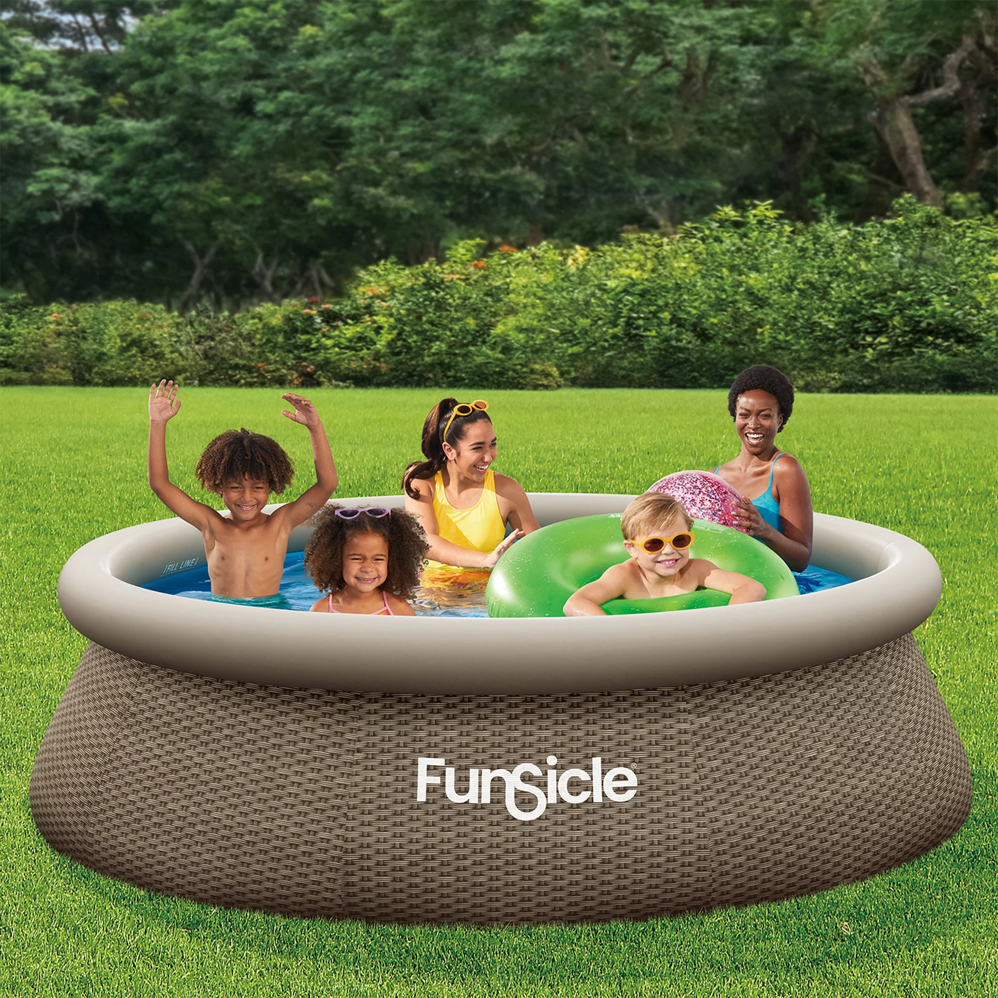 Funsicle 10ft x 30in Round QuickSet Designer Above Ground Pool, Age 6 & up - Womvr