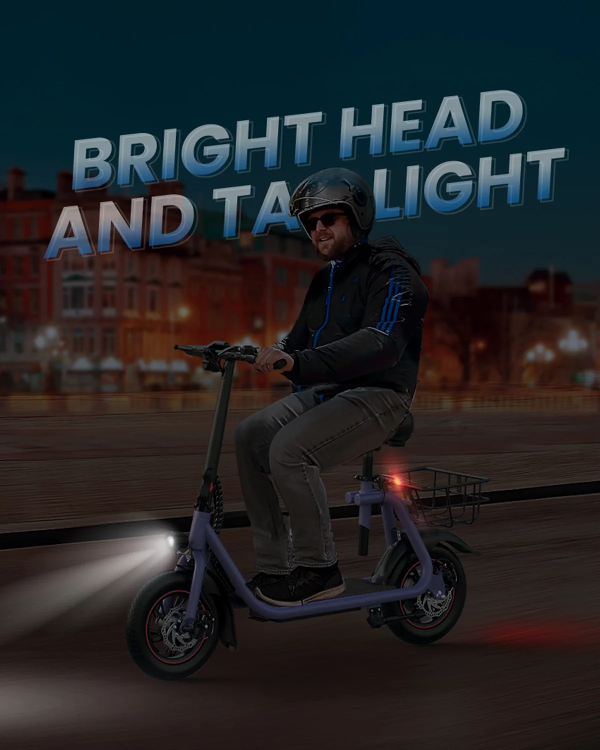 URBANMAX C1 Electric Scooter with Seat, 450W Powerful Motor up to 22 Miles Range, Folding Electric Scooter for Adult Max Speed 15.5Mph, Electric Scooter-Blackfor Commuting with Basket - Womvr