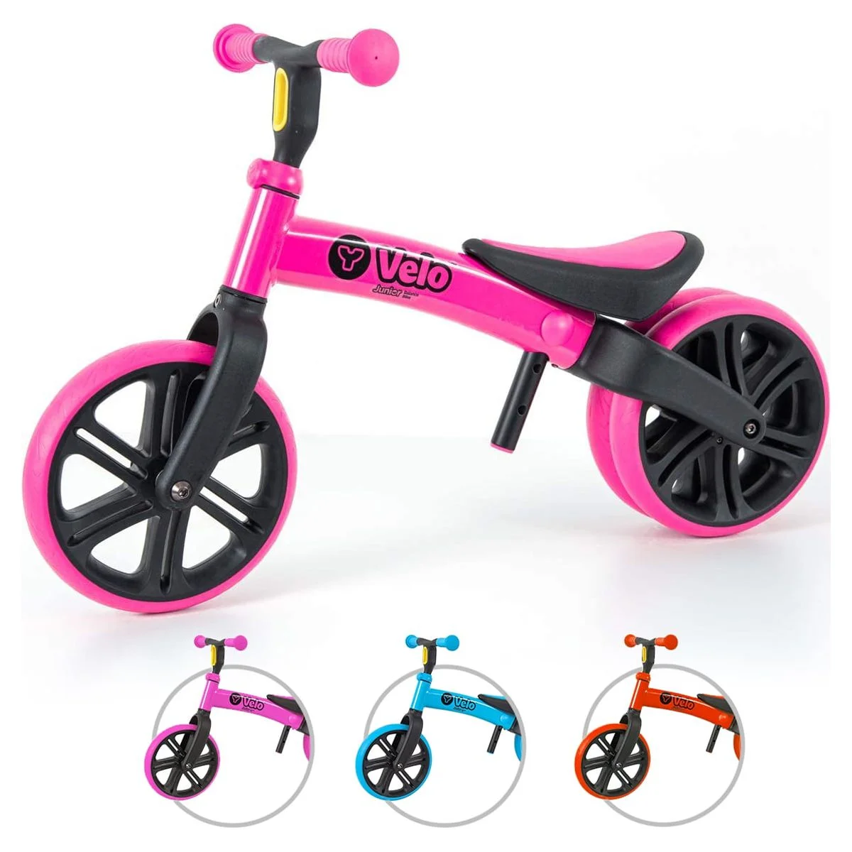 Yvolution Velo Toddler Balance Bike 9'' Wheel (Red) Boys and Girls, 18 Months to 3 Years Old - Womvr
