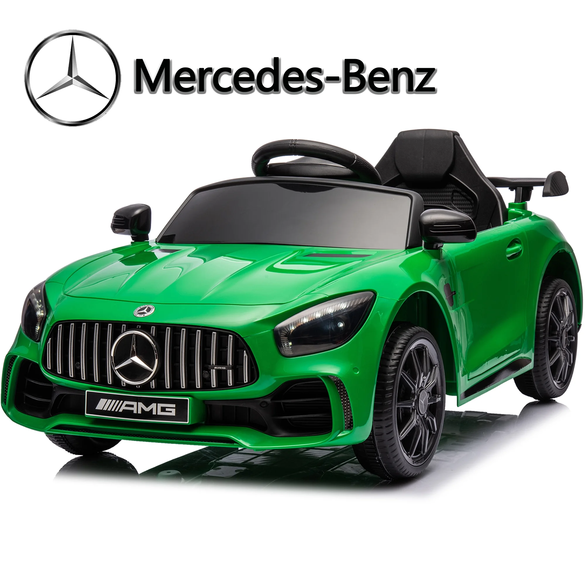 12V Ride on Car for Girls and Boys Licensed Mercedes Benz Electric Vehicle, MP3, Bluetooth, Ride On Toy for 3-5 Years Old, Red - Womvr