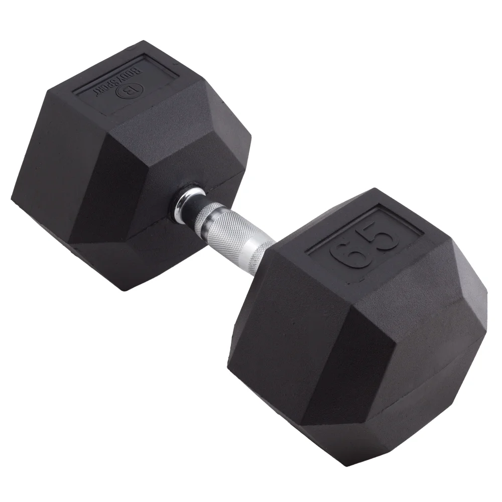 Body Sport Rubber Encased Hex Dumbbell Weight �C Dumbbells for Exercises �C Strength Training Equipment �C Home Gym - Womvr