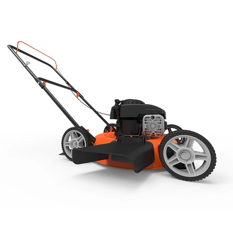 Yard Force Lawn Mower 20 inch 125cc e450 Series Briggs & Stratton Gas Walk Behind with Side-Discharge Cutting System - Womvr