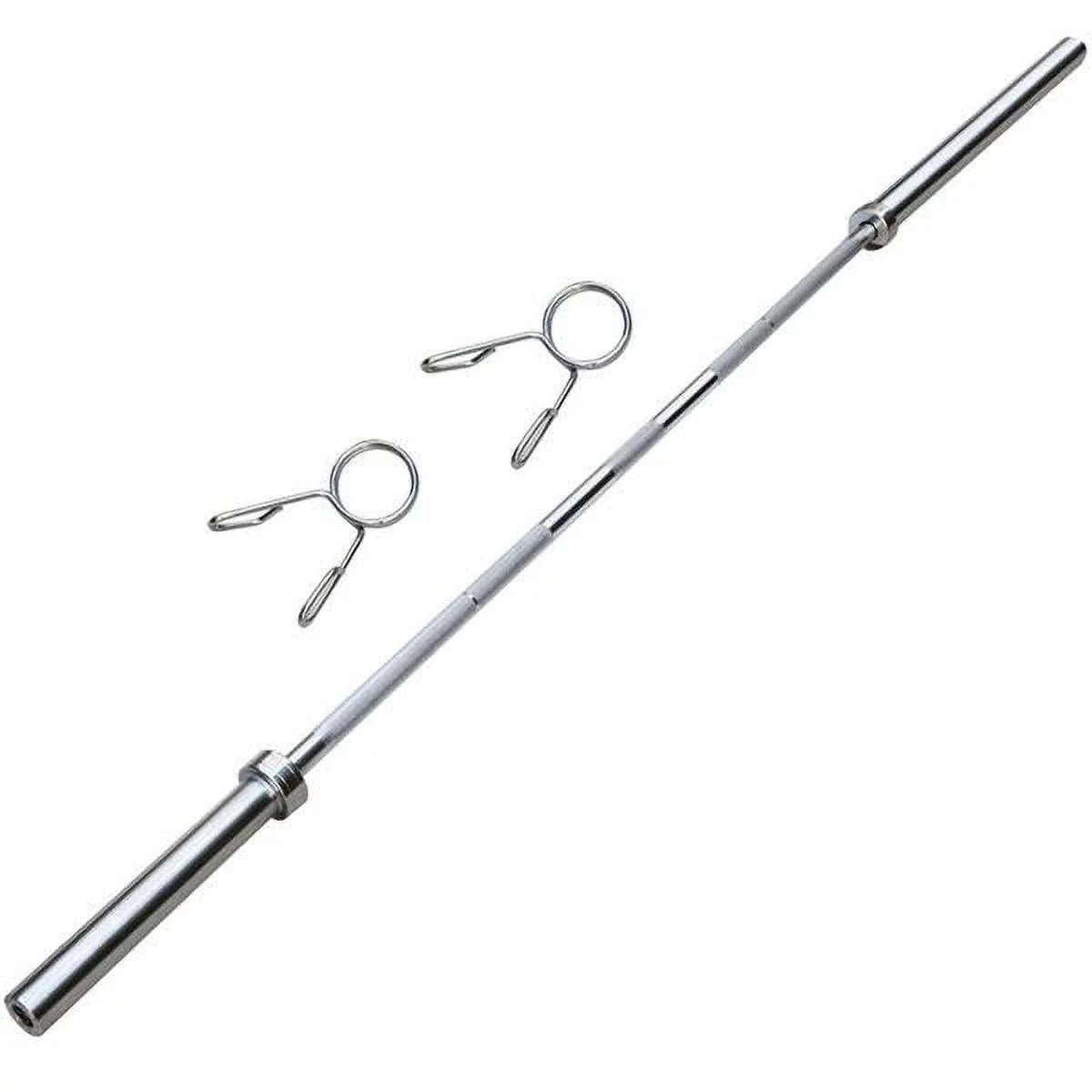 Renwick 7ft Chrome Olympic Barbell Bar, Silver - Womvr