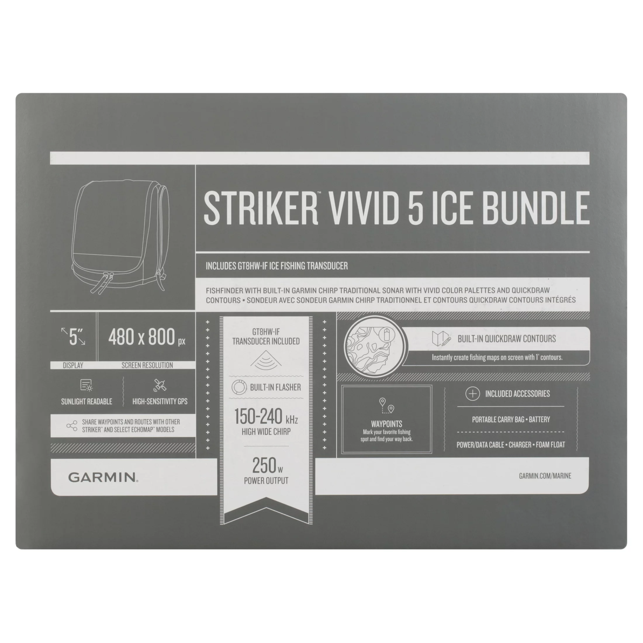STRIKER Vivid 5cv Ice Fishing Bundle - Womvr