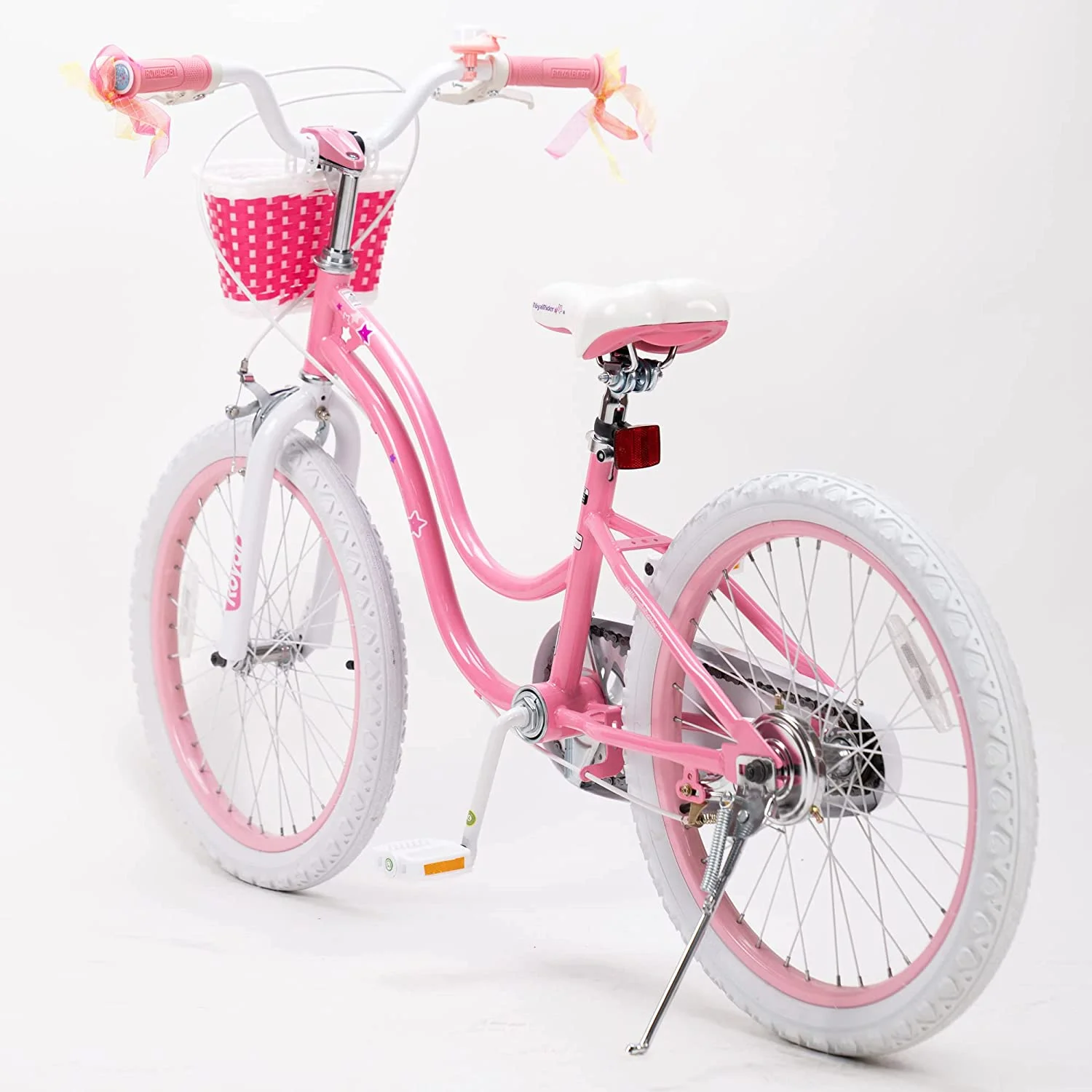 RoyalBaby Stargirl Kids Bike 20 Inch Girls Bicycle for Children with Kickstand Basket Blue - Womvr