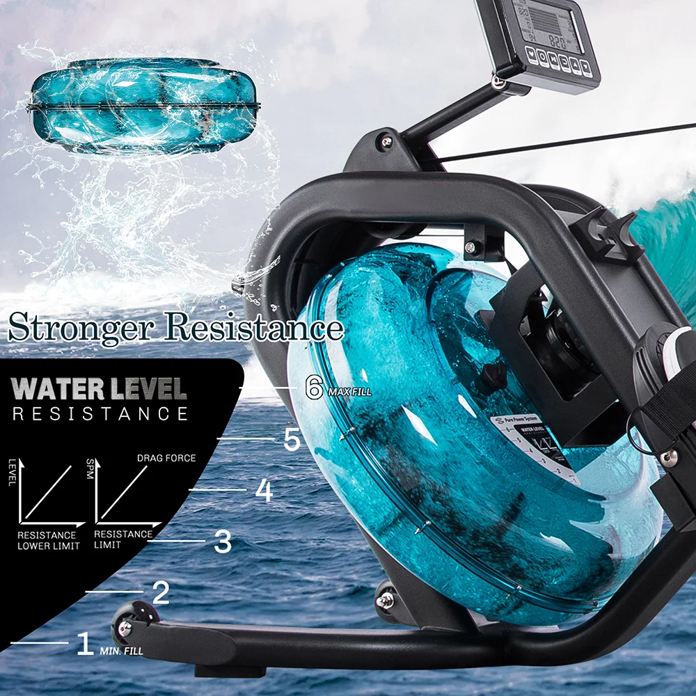 Churanty Magnetic Rowing Machine Folding Exercise Rower Machine 330lb Weight Capacity for Home Gym Cardio Workout,Silver - Womvr