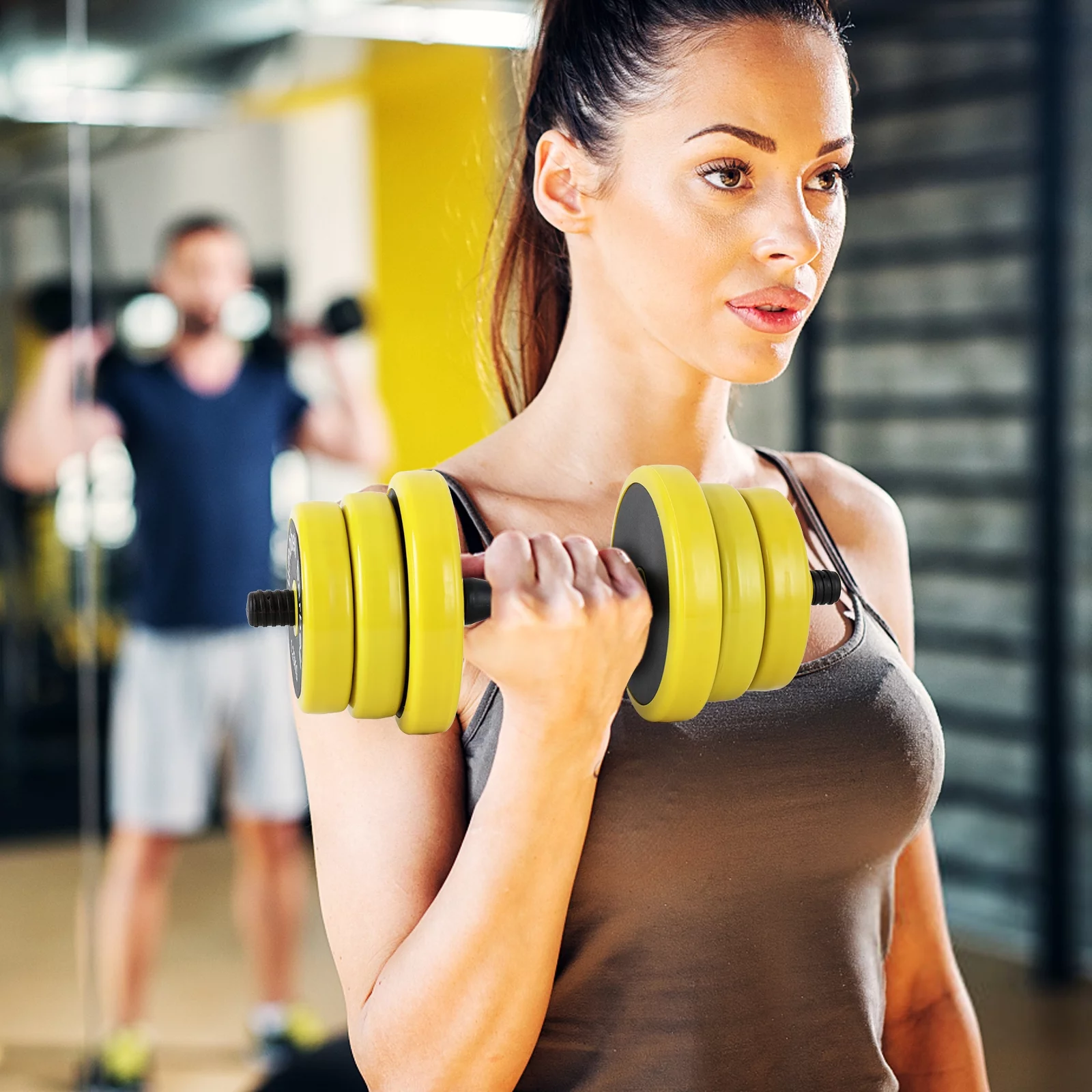 Adjustable Dumbbell Set, Men's And Women's Fitness Free Weight Dumbbell Set, 44 Pounds Of Non-Slip Neoprene Hand - Womvr