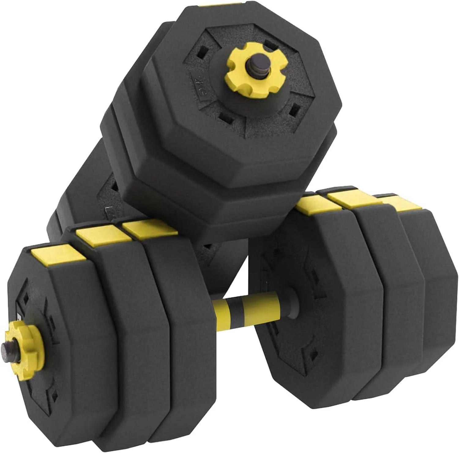 Soges Adjustable Weights Dumbbells Set,55LB/66LB Free Weight Dumbbells Set with Connector, 3 in 1 Adjustable Weights Set for Home Gym Use as Dumbbell Barbell, Blue - Womvr