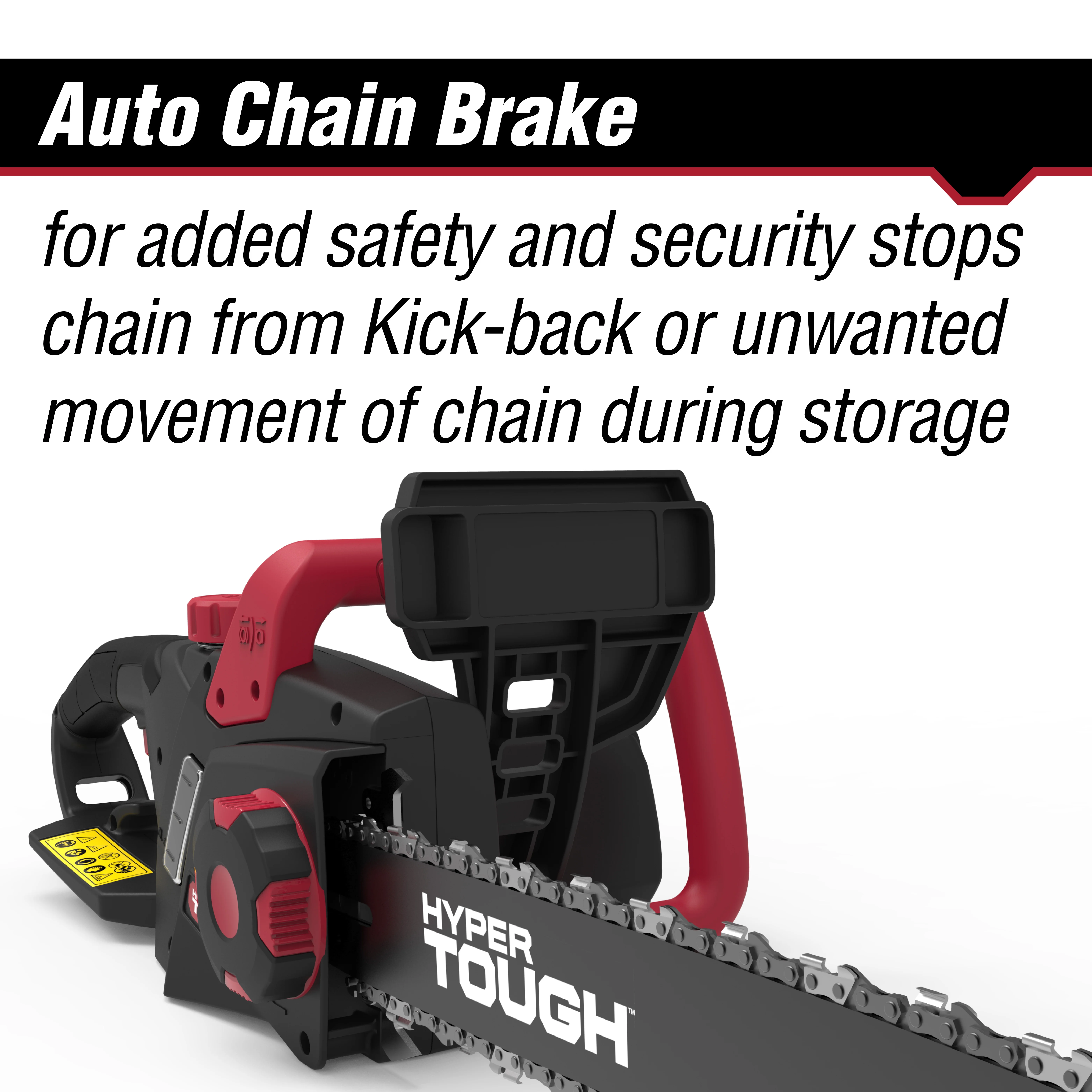 Hyper Tough 16-Inch Electric Chainsaw, 15-Amp Motor with Automatic Oiler, Tool-less Chain Tension, Metal Bucking Spikes included - Womvr