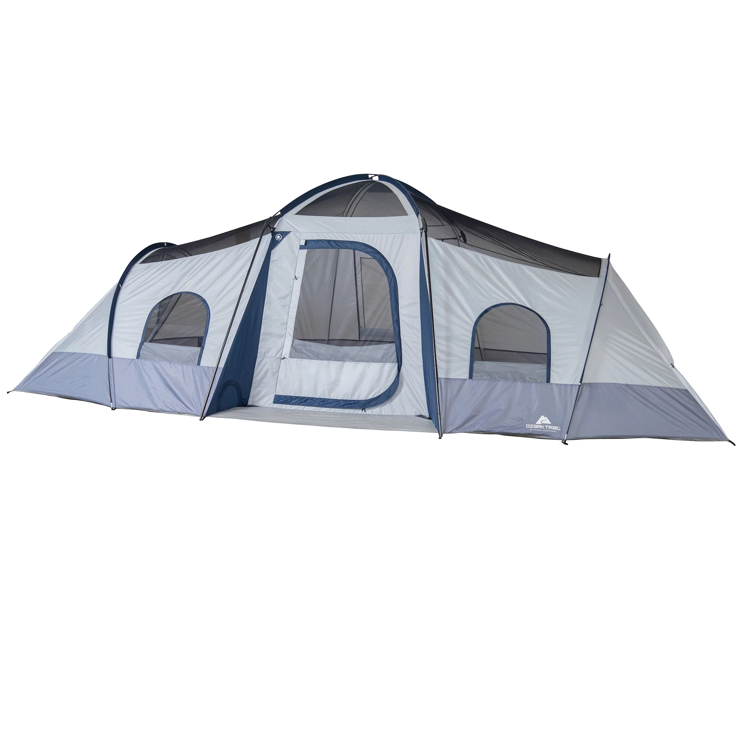 Ozark Trail 10-Person Cabin Tent, with 3 Entrances - Womvr