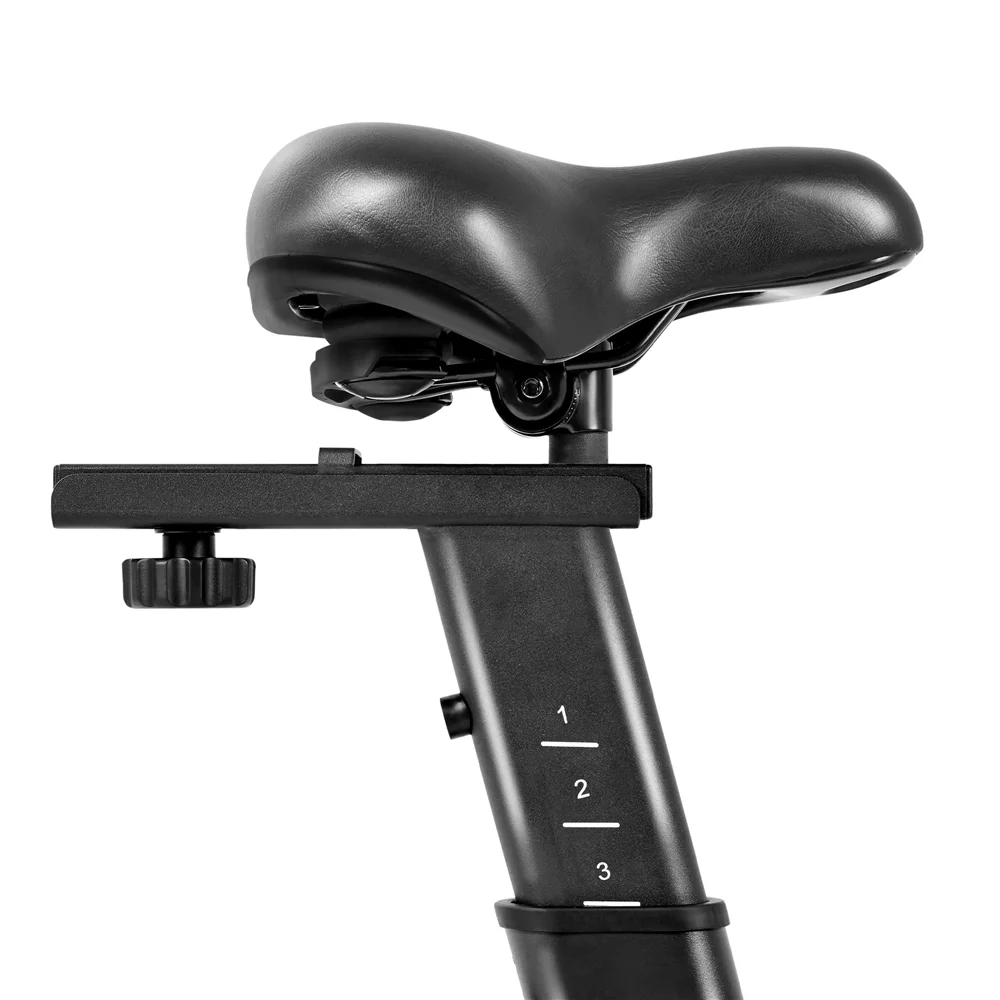 Easyfashion Brake Pad Exercise Bike with Height-Adjustable Padded Seat & Handlebar,Black - Womvr