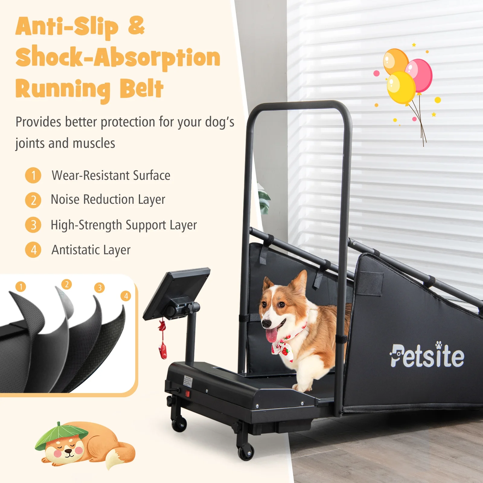 Costway Dog Treadmill for Small/Medium Dogs Indoors Pet Running Training Machine - Womvr
