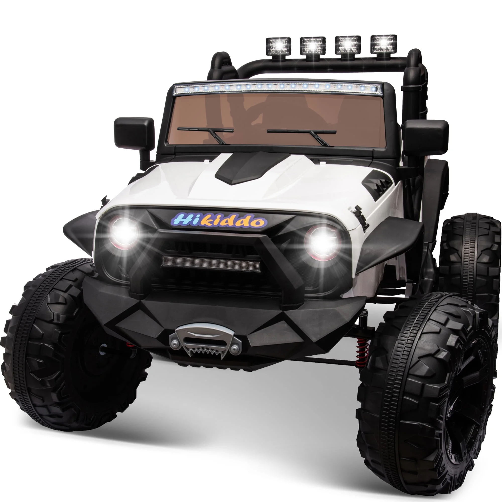 Hikiddo JC555 24V Ride on Toy for Big Kids, 2 Seater Powered Ride-on Truck Car with Remote - Green - Womvr