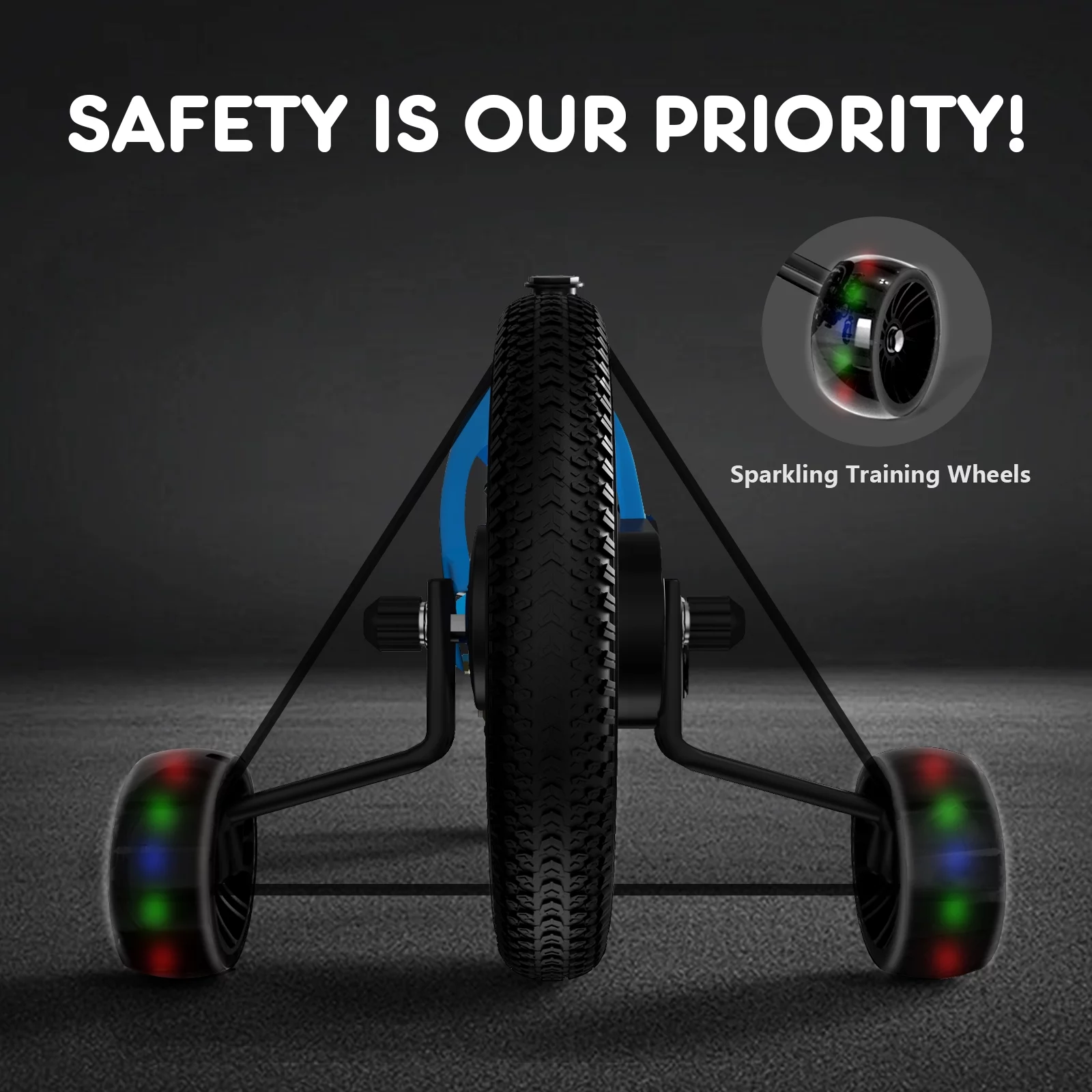 HARPPA 14 inch Bikes for Boys Age 3-5 Years, Kids Bicycle with Training Wheels, Blue - Womvr