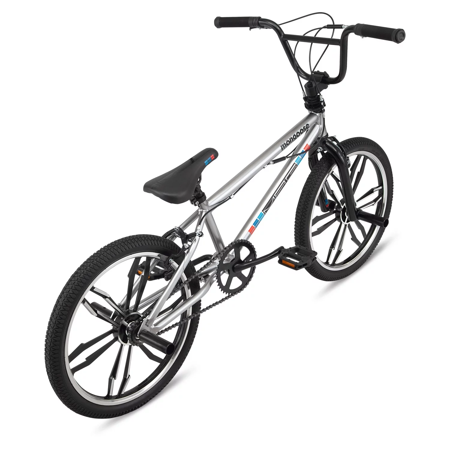 Mongoose Mongoose Grid Mag BMX Freestyle Bike, 20-Inch Wheels, Single Speed, Silver - Womvr