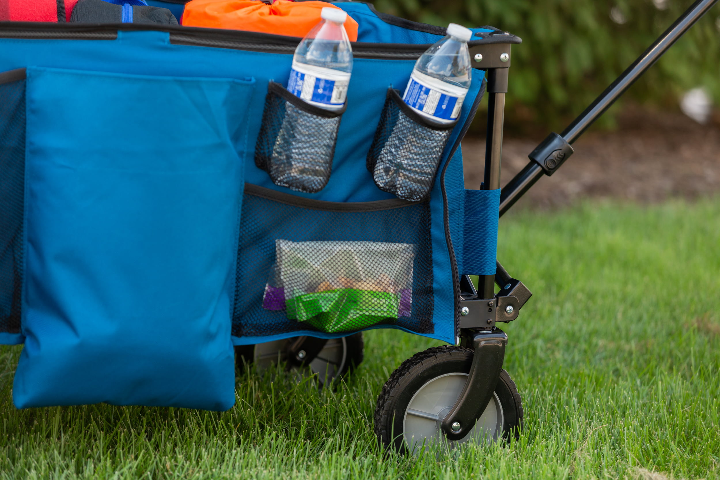 Ozark Trail Quad Folding Camp Wagon with Tailgate, Blue - Womvr