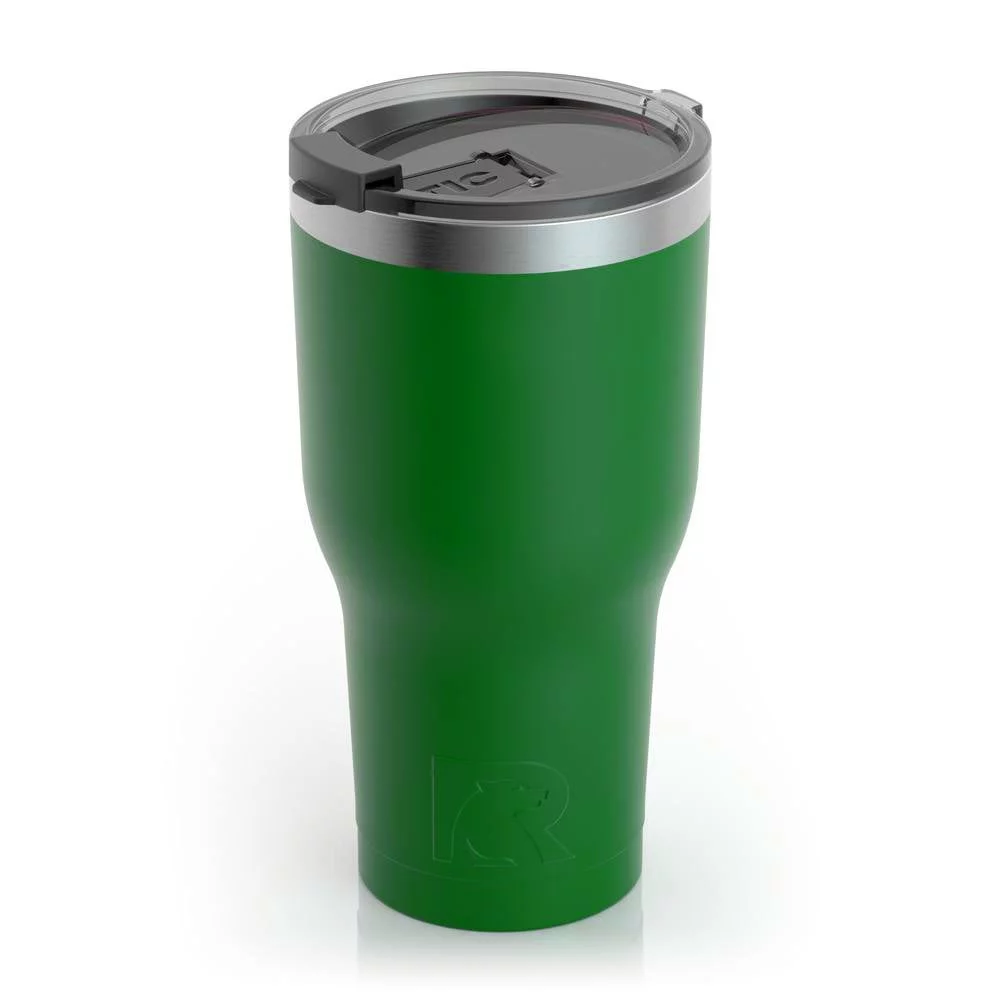 RTIC 30 OZ Insulated Tumbler Stainless Steel Coffee Travel Mug with Lid, Spill Proof, Hot Beverage and Cold, Portable Thermal Cup for Car, Camping, Deep Harbor - Womvr