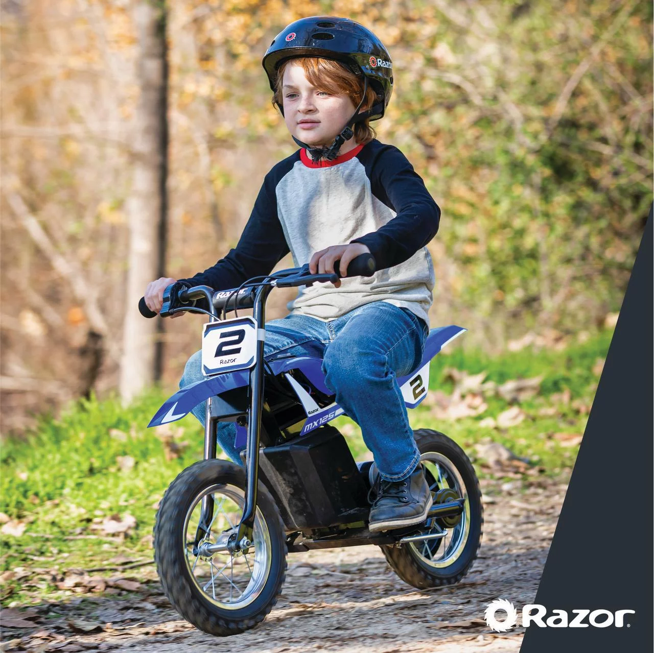 Razor Miniature Dirt Rocket MX125 Electric-Powered Dirt Bike - Black with Decal Included, Recommended For Kids 7+ Between 40 and 80 lbs - Womvr