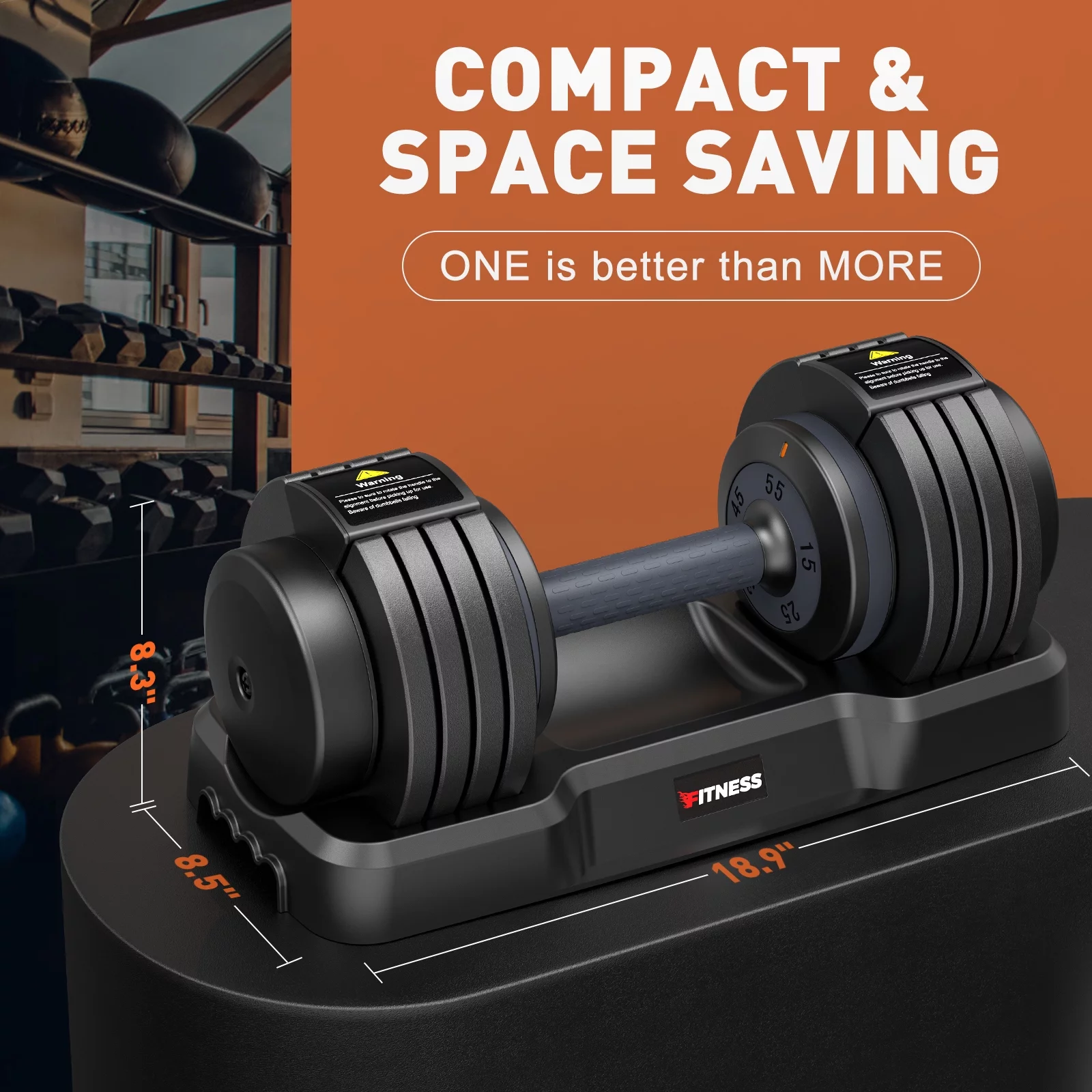 GIKPAL 50lb(25lb*2) 5 in 1 Adjustable Dumbbells 25LB set of 2 Adjustable Free Weights Plates and Rack - Hand Weights for Women and Men - Adjust Weight for Home Gym Full Body Workout Fitness - Womvr