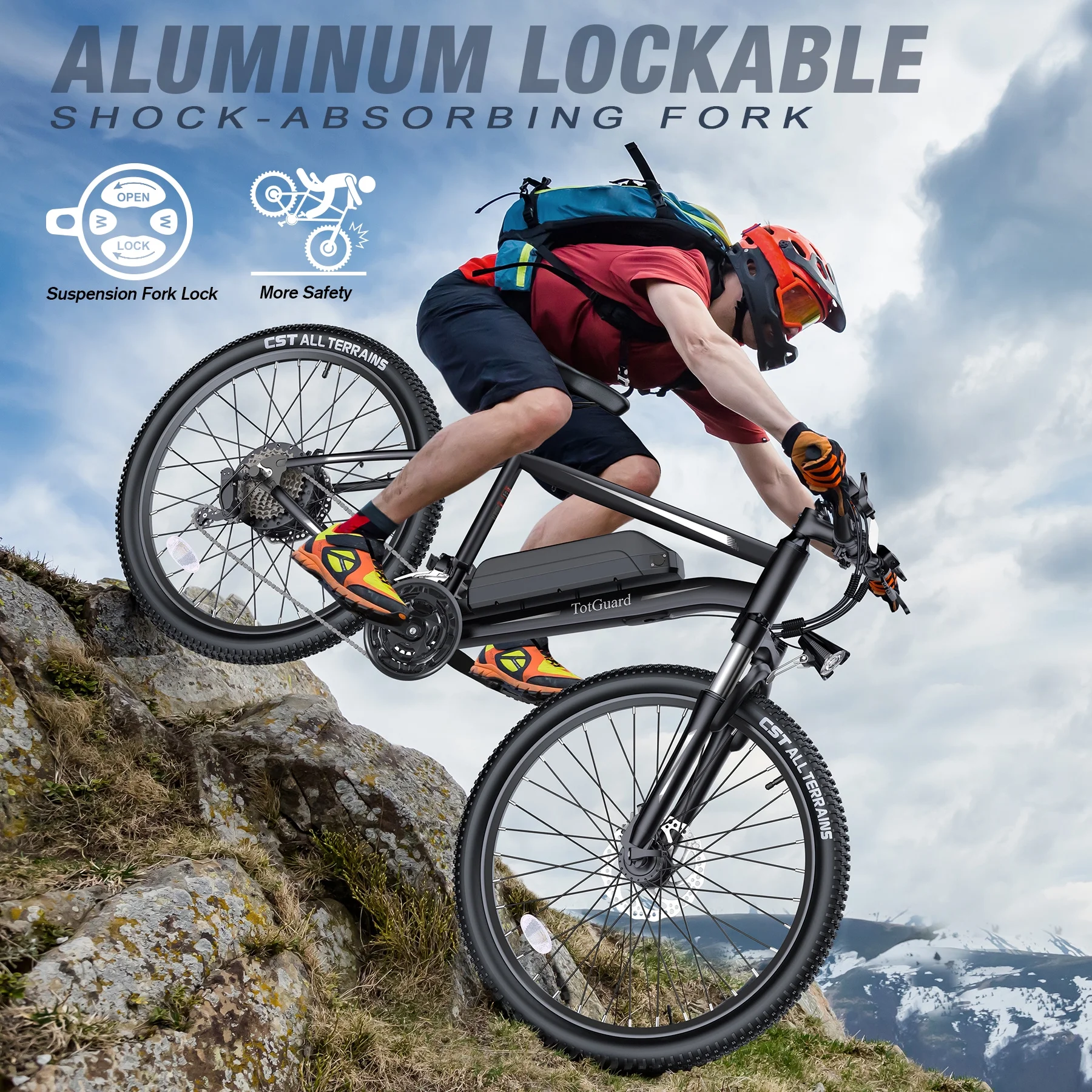 TotGuard Electric Bike, Electric Bike for Adults, 26