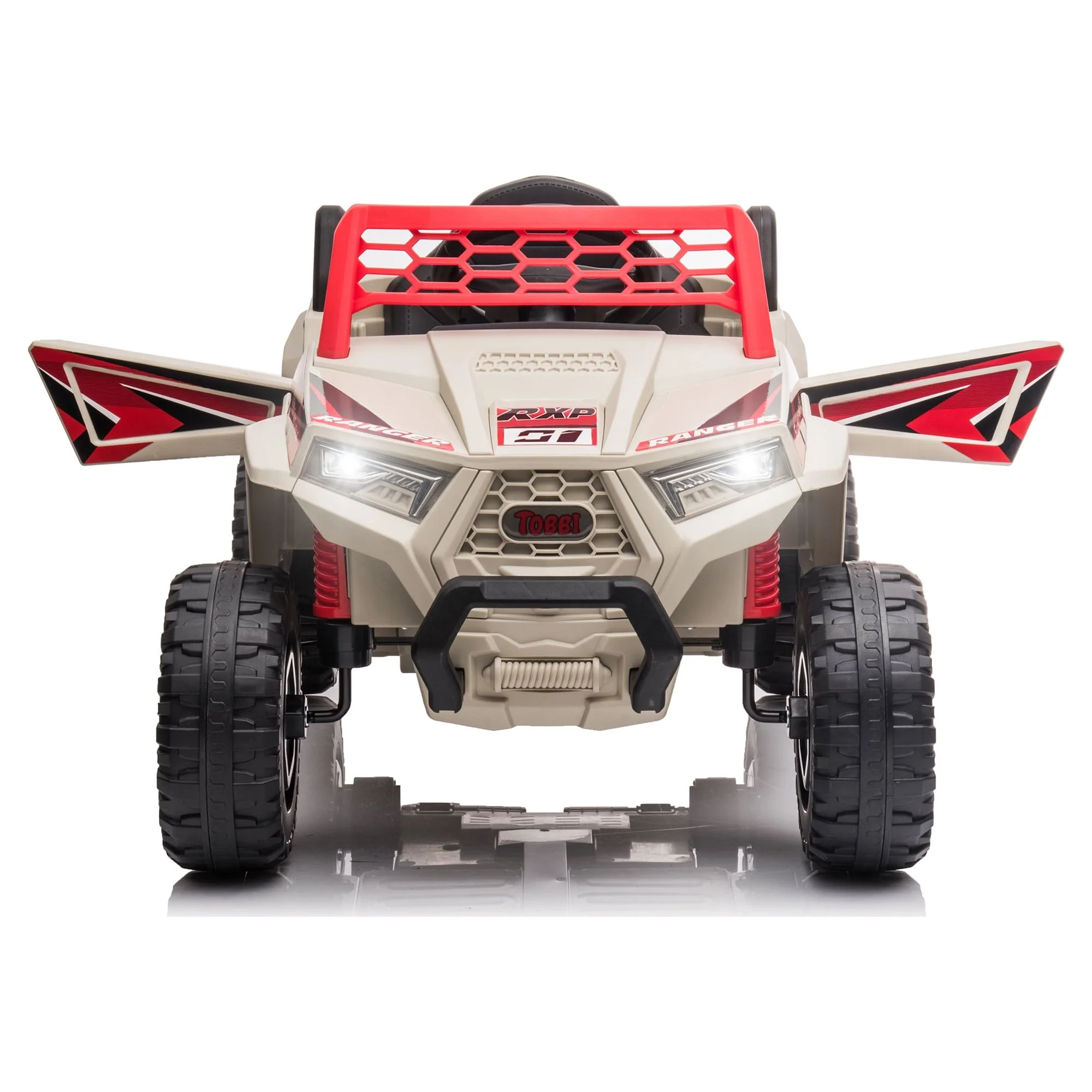 TOBBI 12V Kids Electric off-Road UTV Truck Car Battery Powered Ride on Toys for Girls with LED Headlights, Music, Horn - Womvr