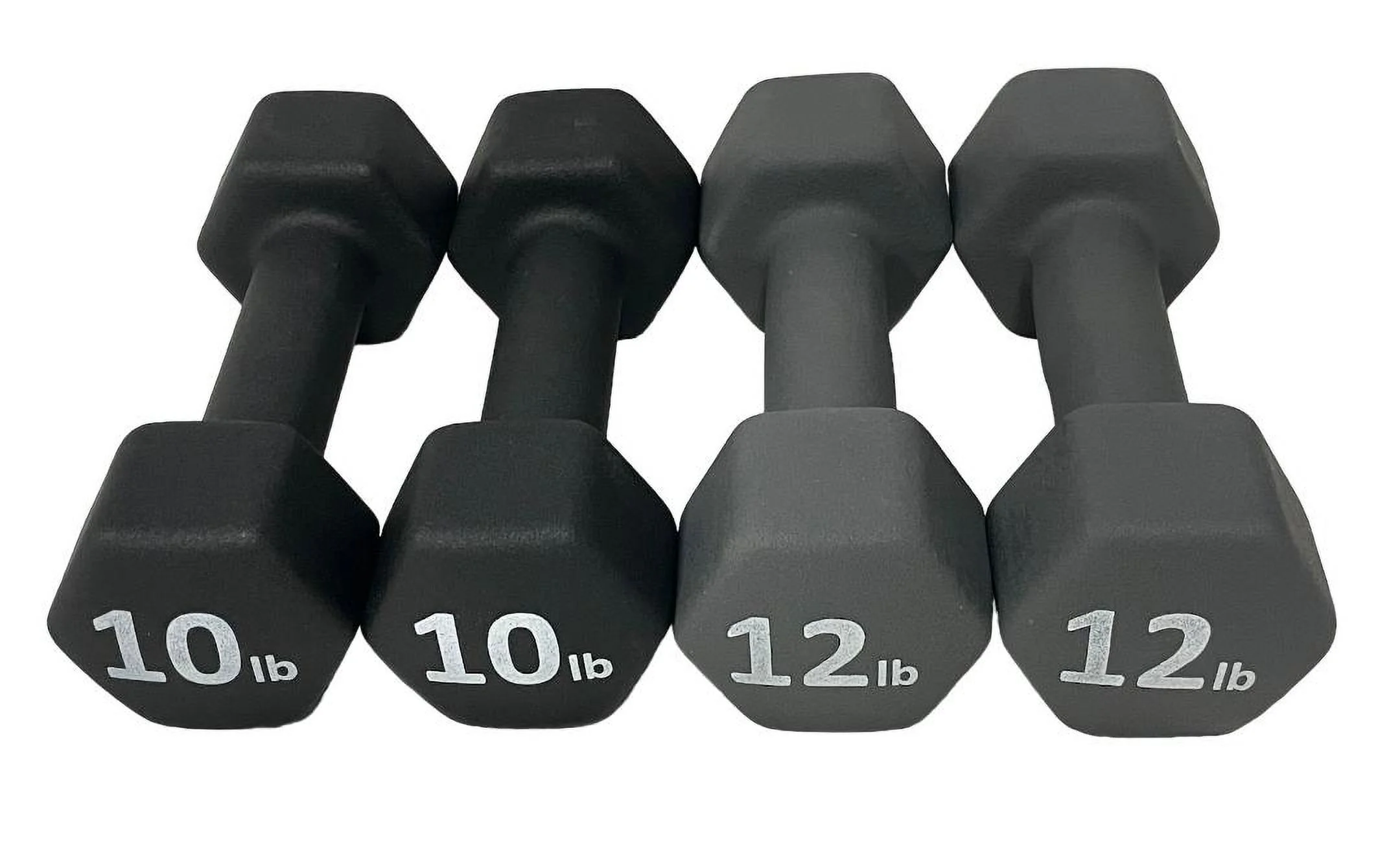 Rainforest Basics Neoprene 5 Lbs. Hex Dumbbells Hand Weights, Set of 2 - Womvr